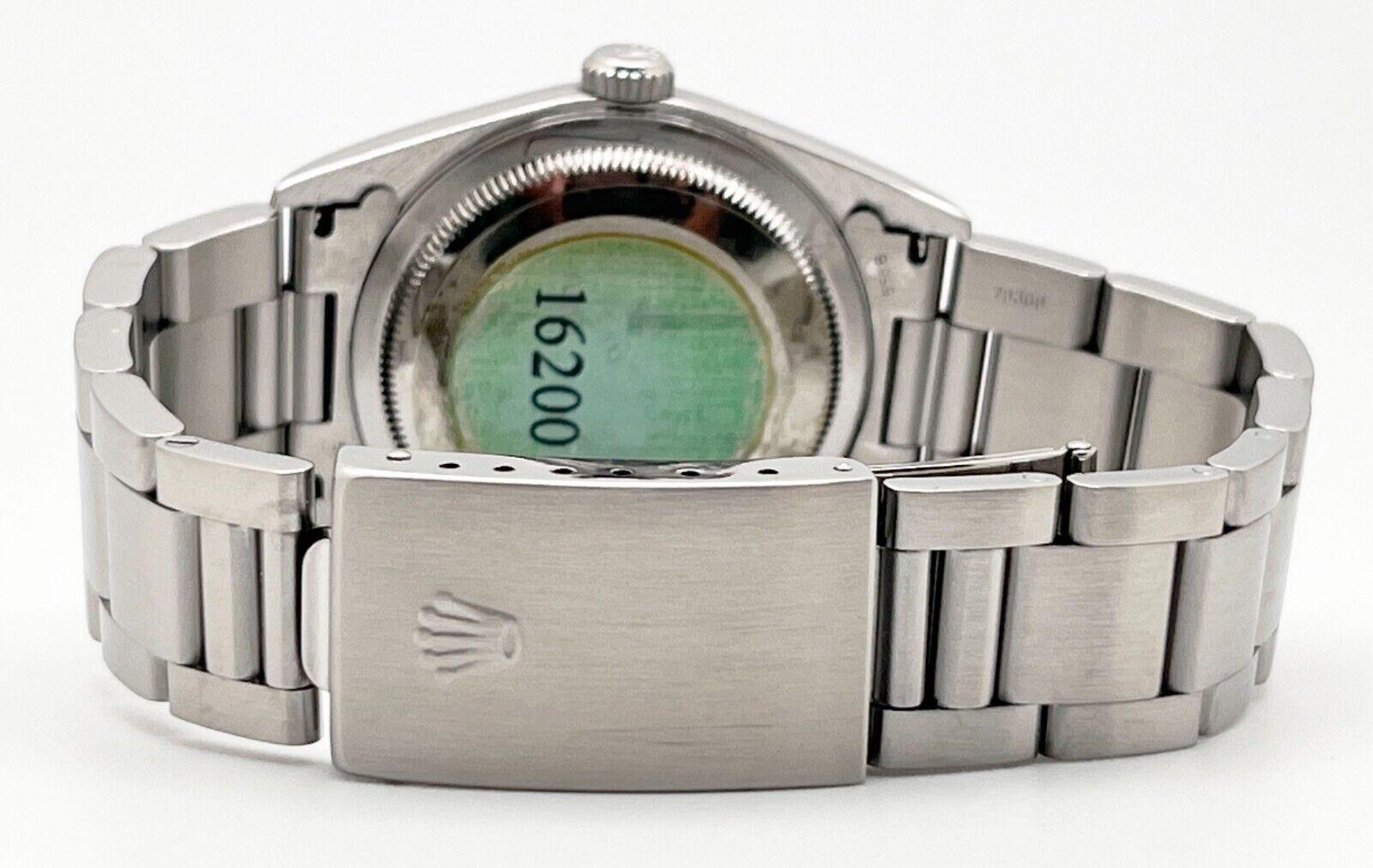 Rolex Datejust 36mm 16200 Silber Zifferblatt Edelstahl 2002 im Zustand „Hervorragend“ in San Diego, CA