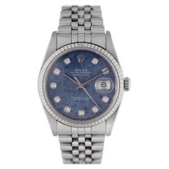 Rolex Datejust mit factory sodalite-Diamant-Zifferblatt aus Edelstahl mit 18k wh