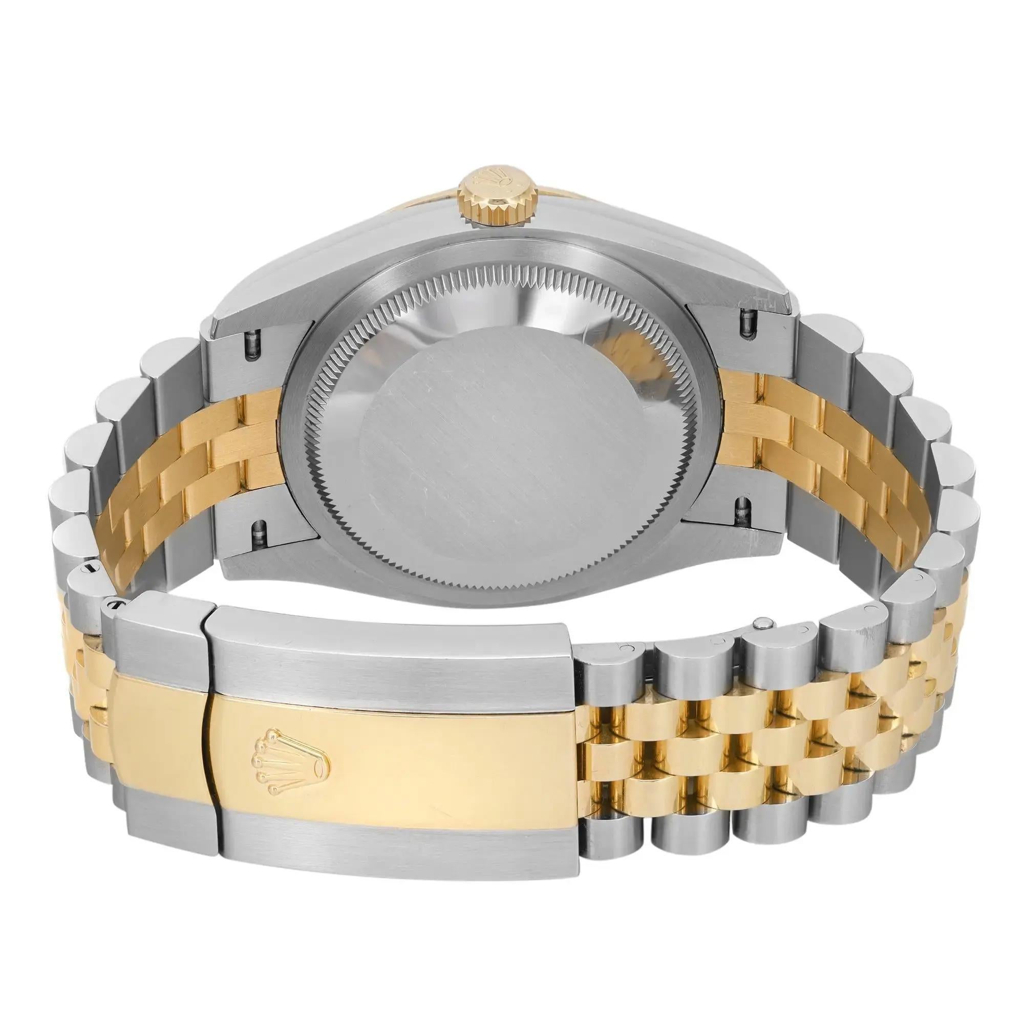 Rolex Datejust 36mm 18K Gold Steel Champagne Diamond Dial Men Watch 126233 For Sale 1