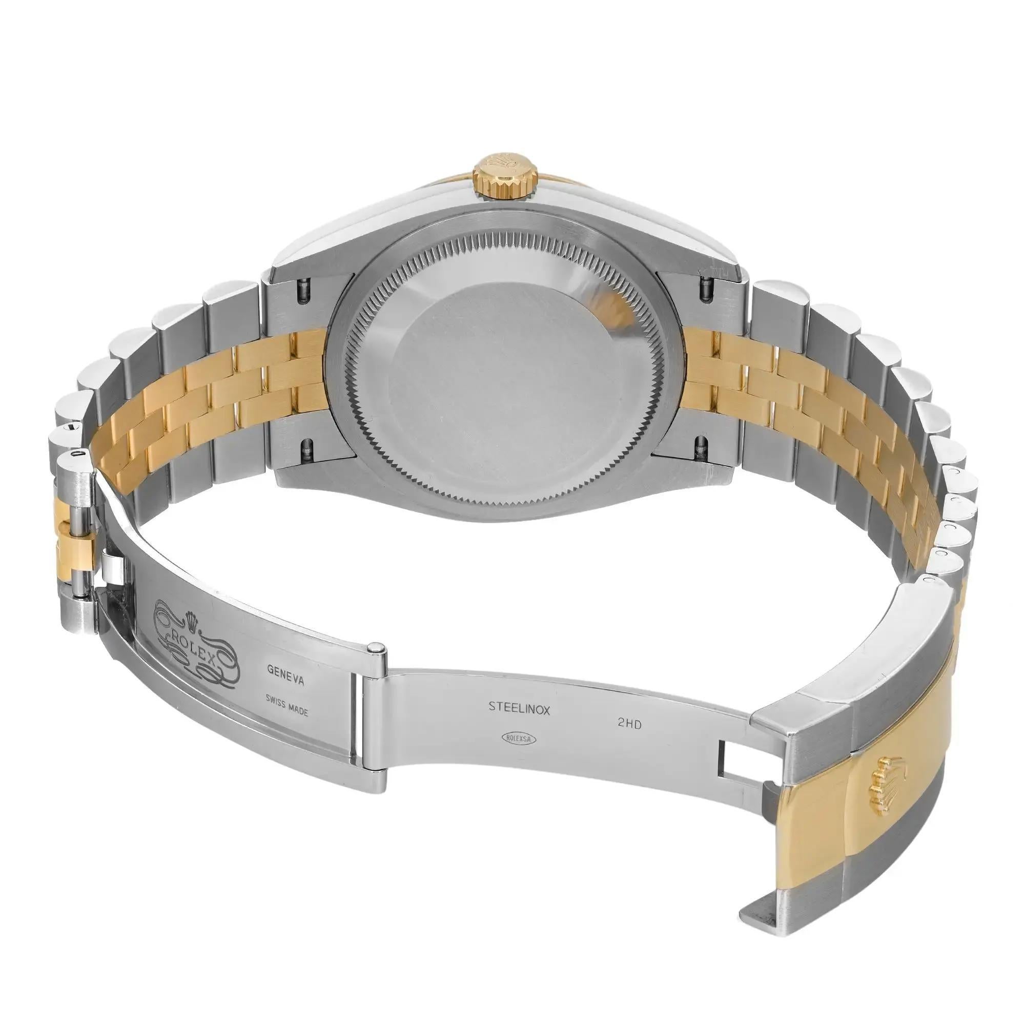 Rolex Datejust 36mm 18K Gold Steel Champagne Diamond Dial Men Watch 126233 For Sale 2