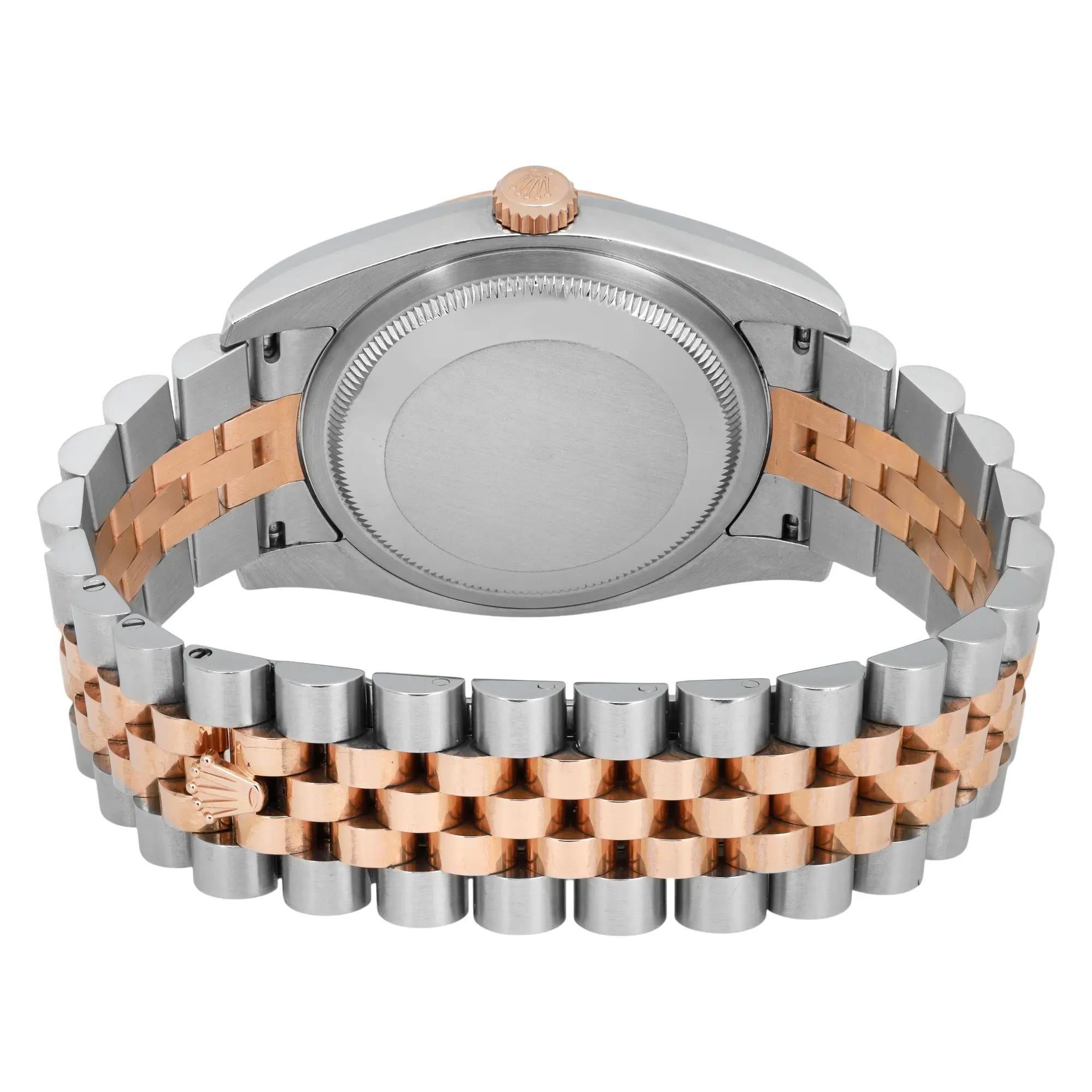 Rolex Datejust 36mm 18k oro rosa Acciaio Cioccolato Diamante 6&9 Quadrante Floreale 116231 in vendita 1