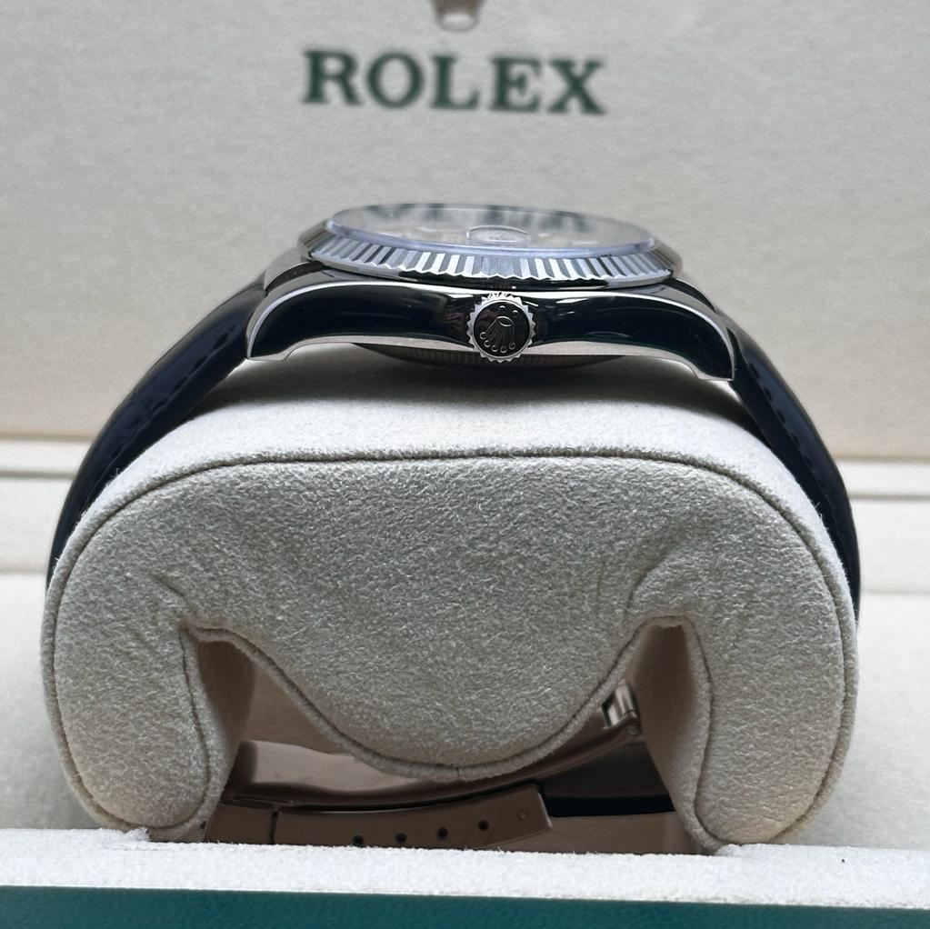 Rolex Datejust 36mm 18K White Gold Pink Wave Diamond Dial Ladies Watch 116139 10