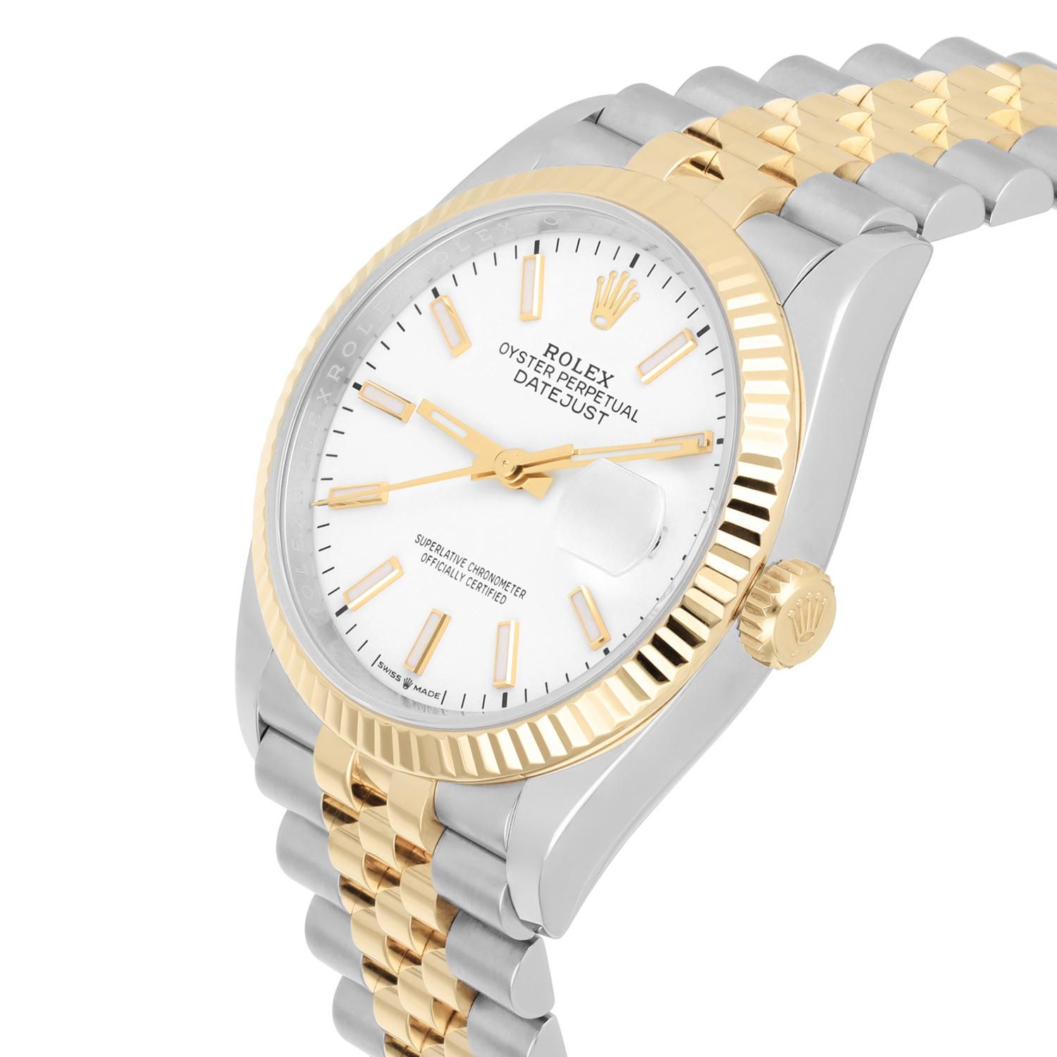 rolex datejust oyster 36 mm acciaio e oro giallo prezzo