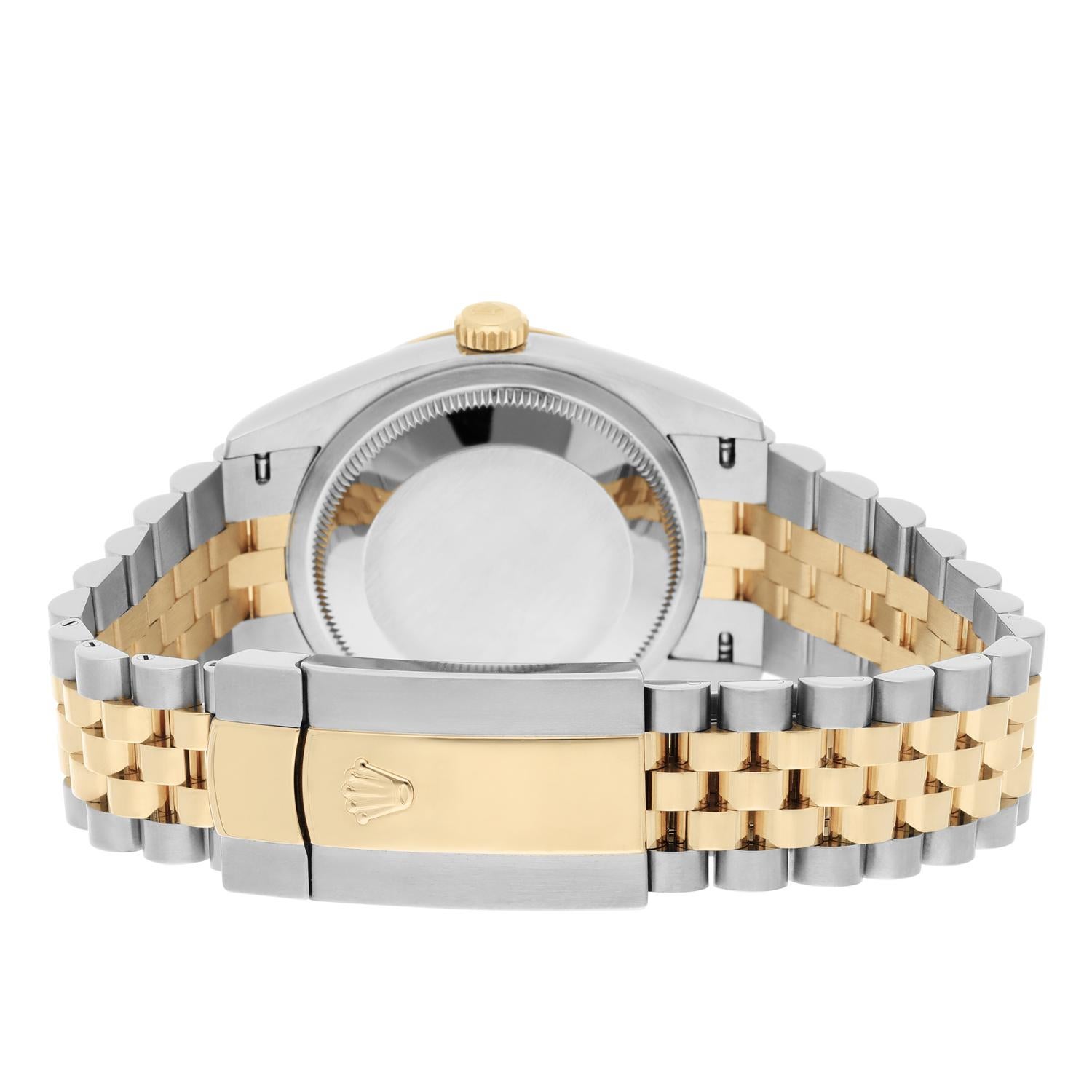 Rolex Datejust 36 mm in oro giallo 18 carati e acciaio inossidabile 126233 Quadrante con indice bianco 1