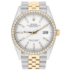 Rolex Datejust 36mm 18K Yellow Gold & Stainless Steel 126233 White Index Dial