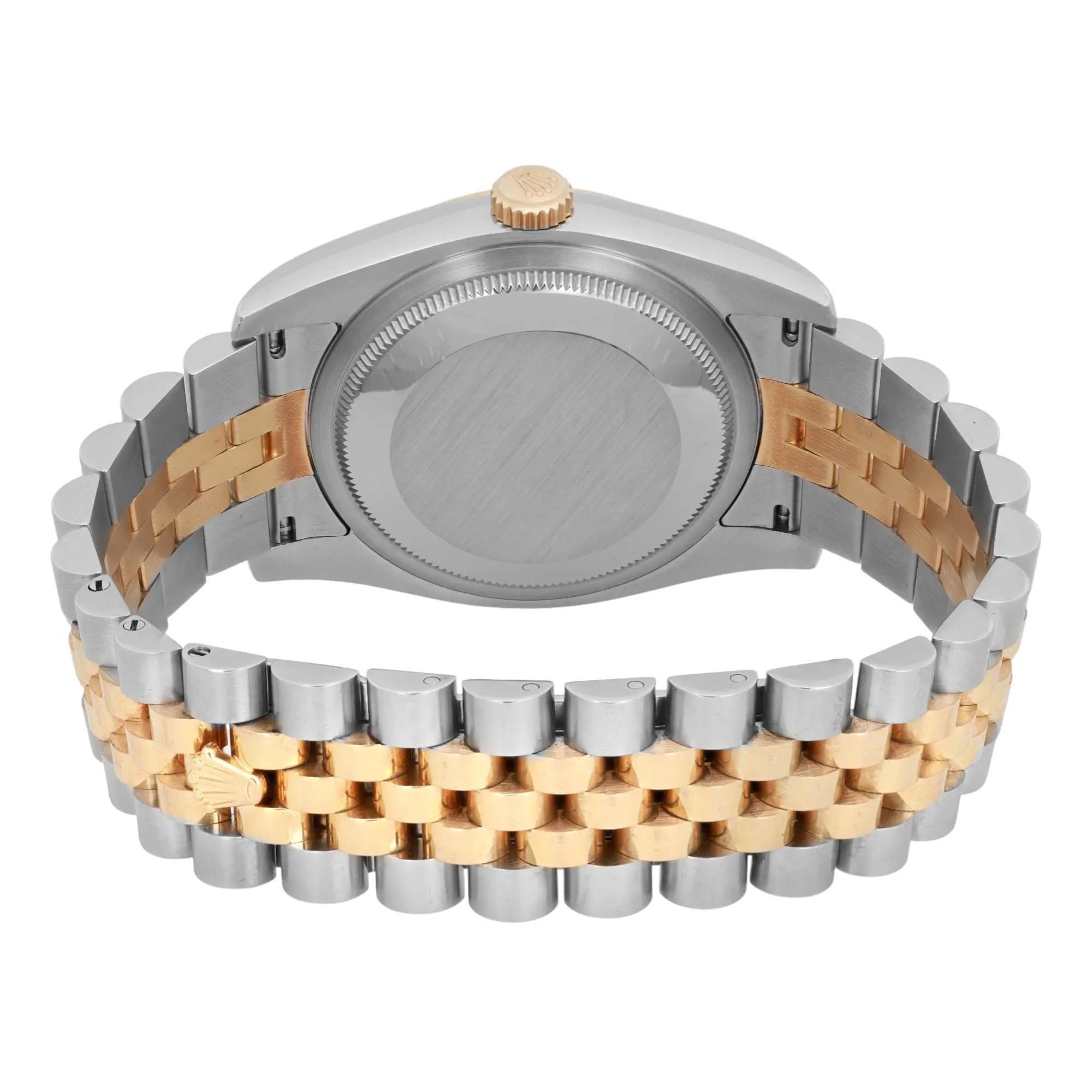 Rolex Datejust 36mm 18K Yellow Gold Steel Champagne Diamond Watch 116233 en vente 1