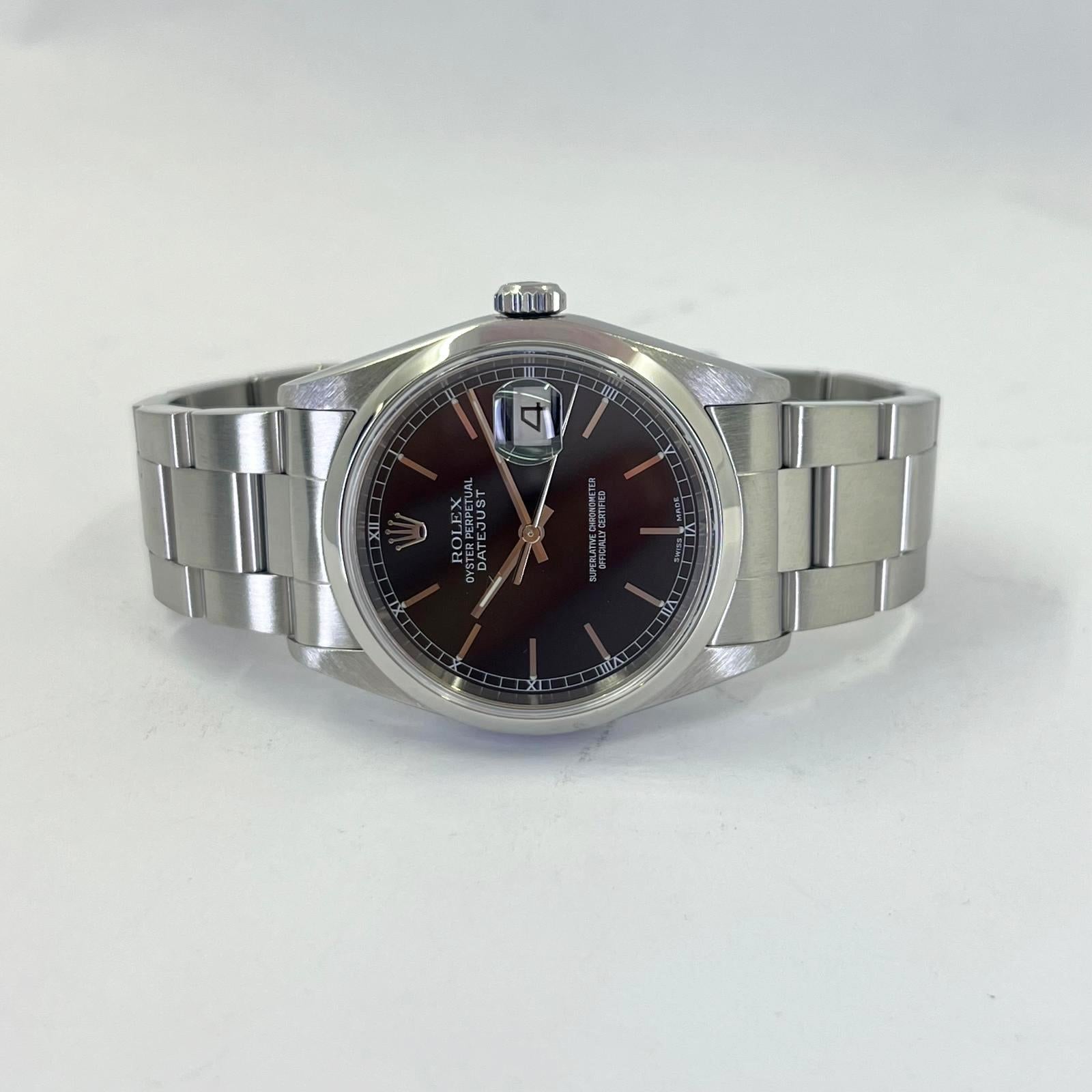 Rolex Datejust 36mm Automatic Watch For Sale 5