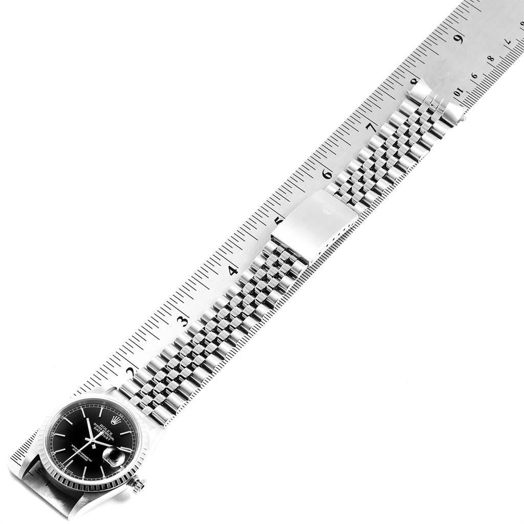 Rolex Datejust Black Dial Jubilee Bracelet Steel Men’s Watch 16220 6
