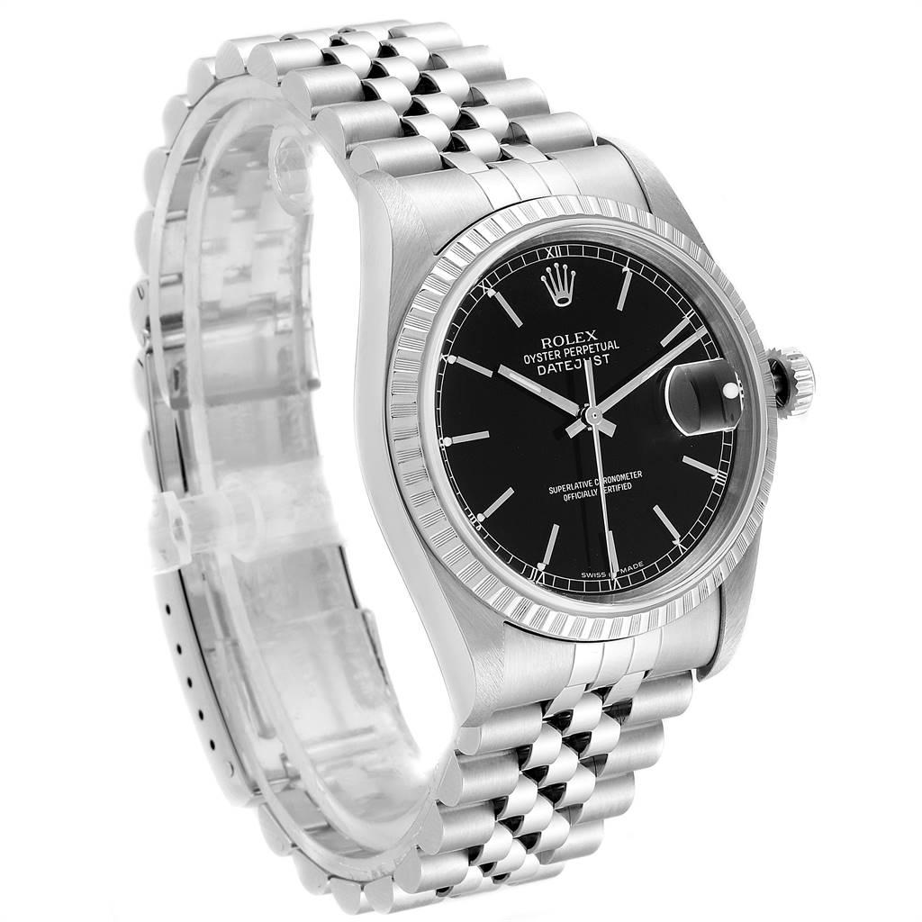 Men's Rolex Datejust Black Dial Jubilee Bracelet Steel Men’s Watch 16220
