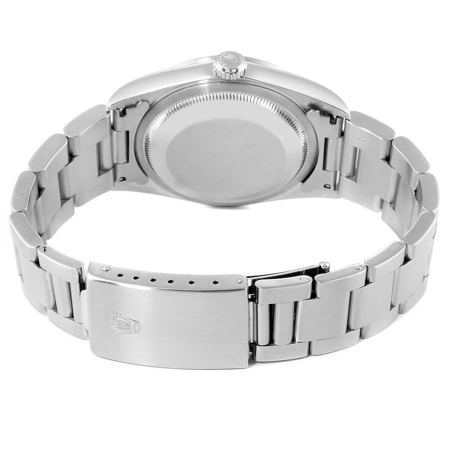 Rolex Datejust Black Dial Oyster Bracelet Steel Men's Watch 16220 Box Papers 6