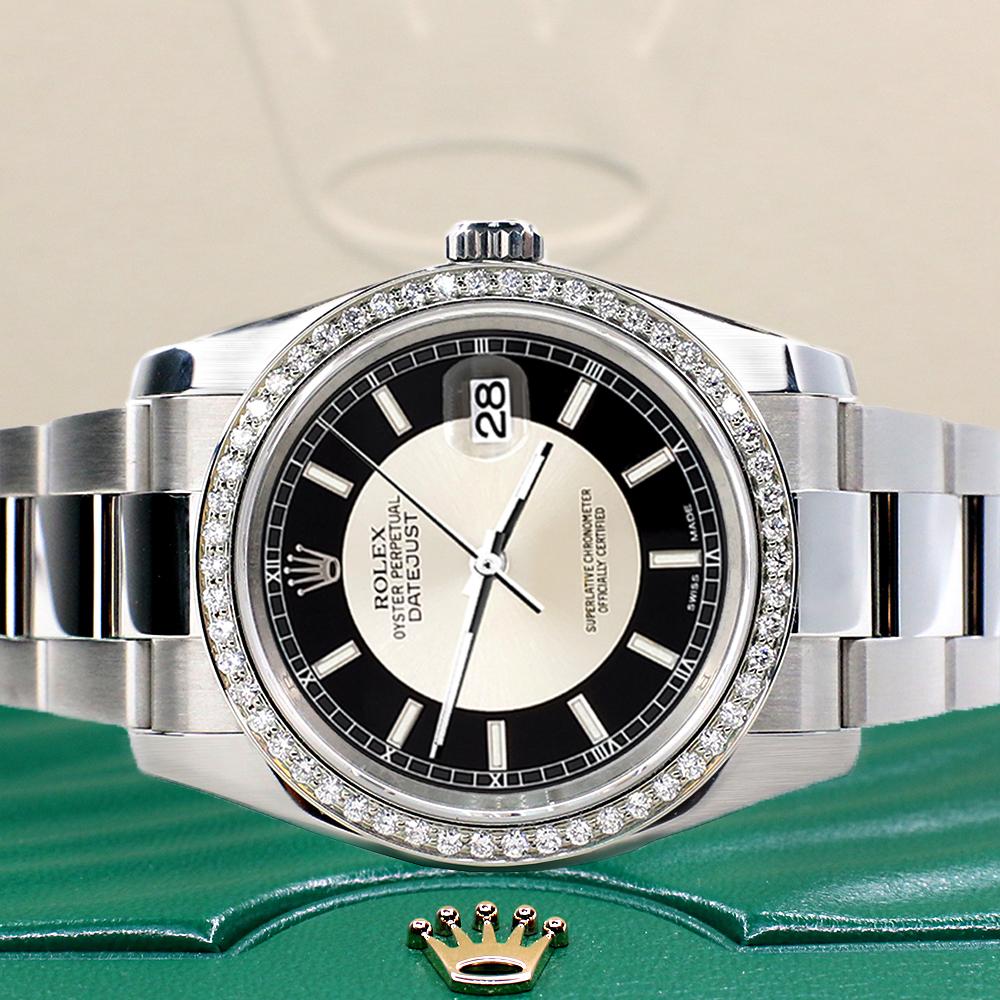 Rolex Datejust 36MM Black/Silver 