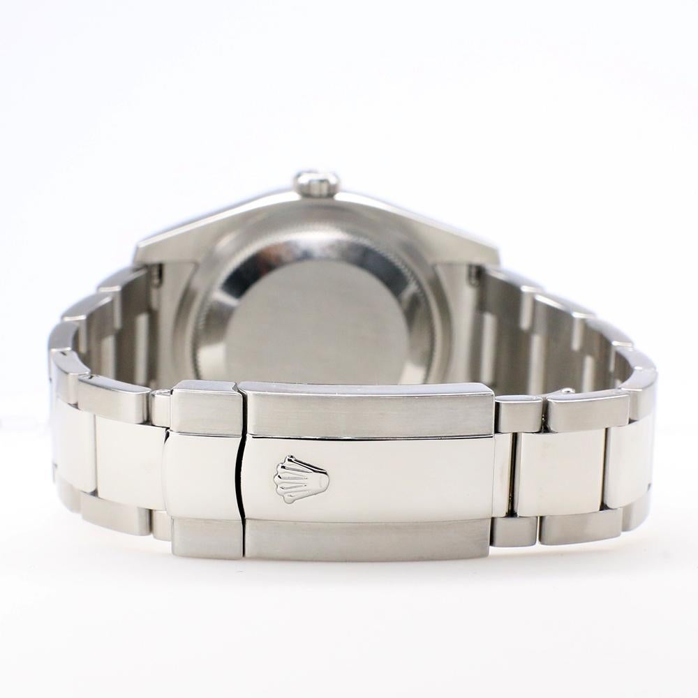 Rolex Datejust 36MM Black Stick Dial Watch with Custom Diamond Bezel 116200 Excellent état - En vente à New York, NY