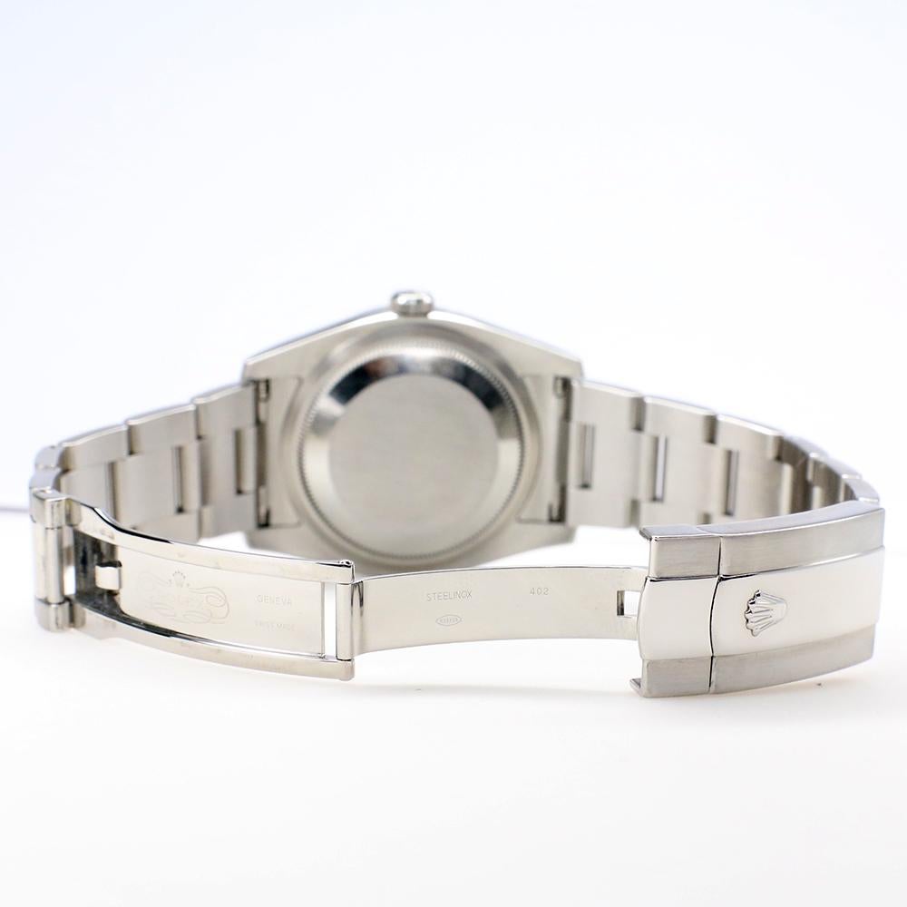Women's or Men's Rolex Datejust 36MM Black Stick Dial Watch with Custom Diamond Bezel 116200 For Sale