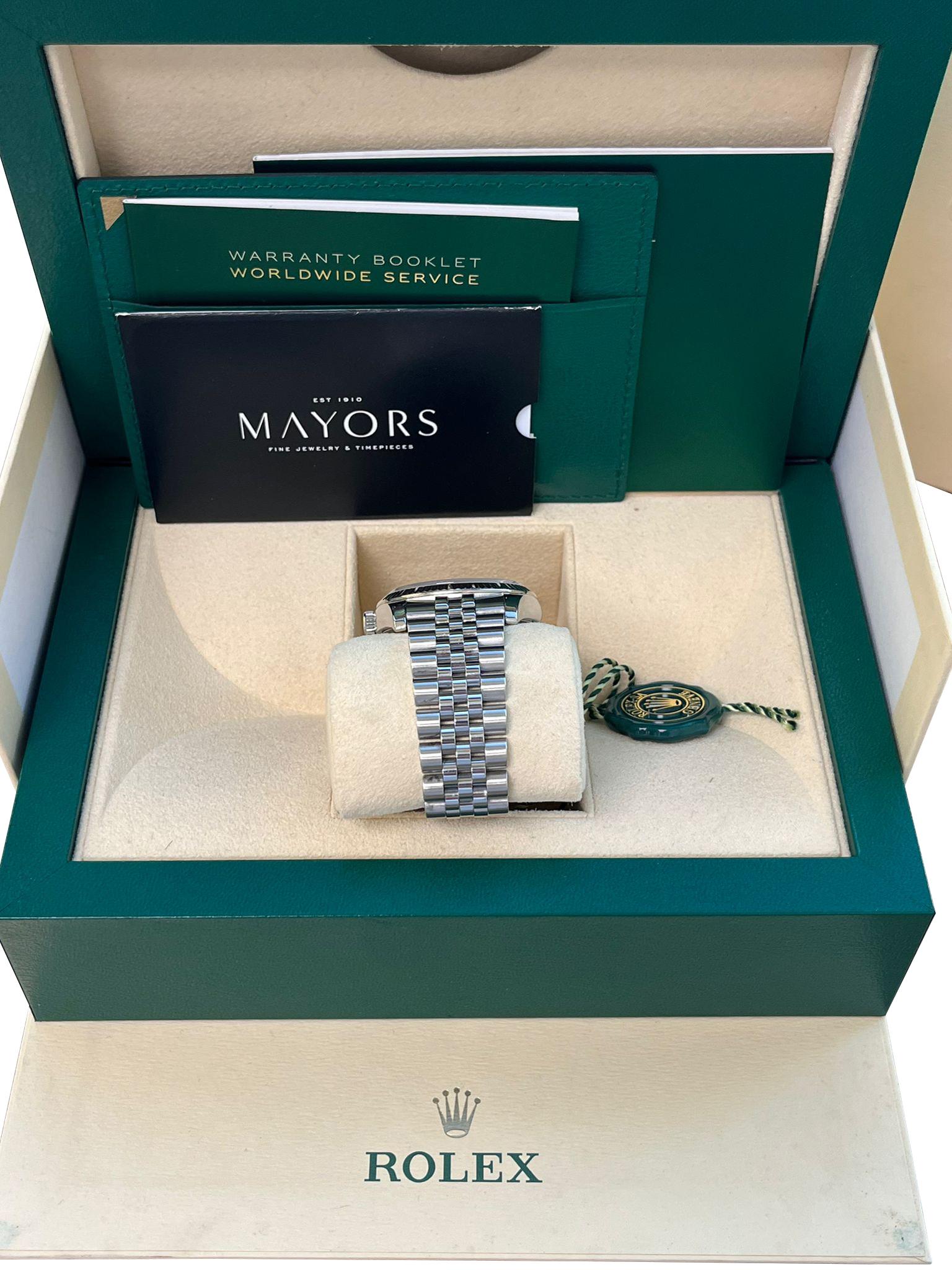 Reloj de caballero Rolex Datejust 36 mm Esfera índice azul Acero Oro blanco Jubilee 116234 en venta 8