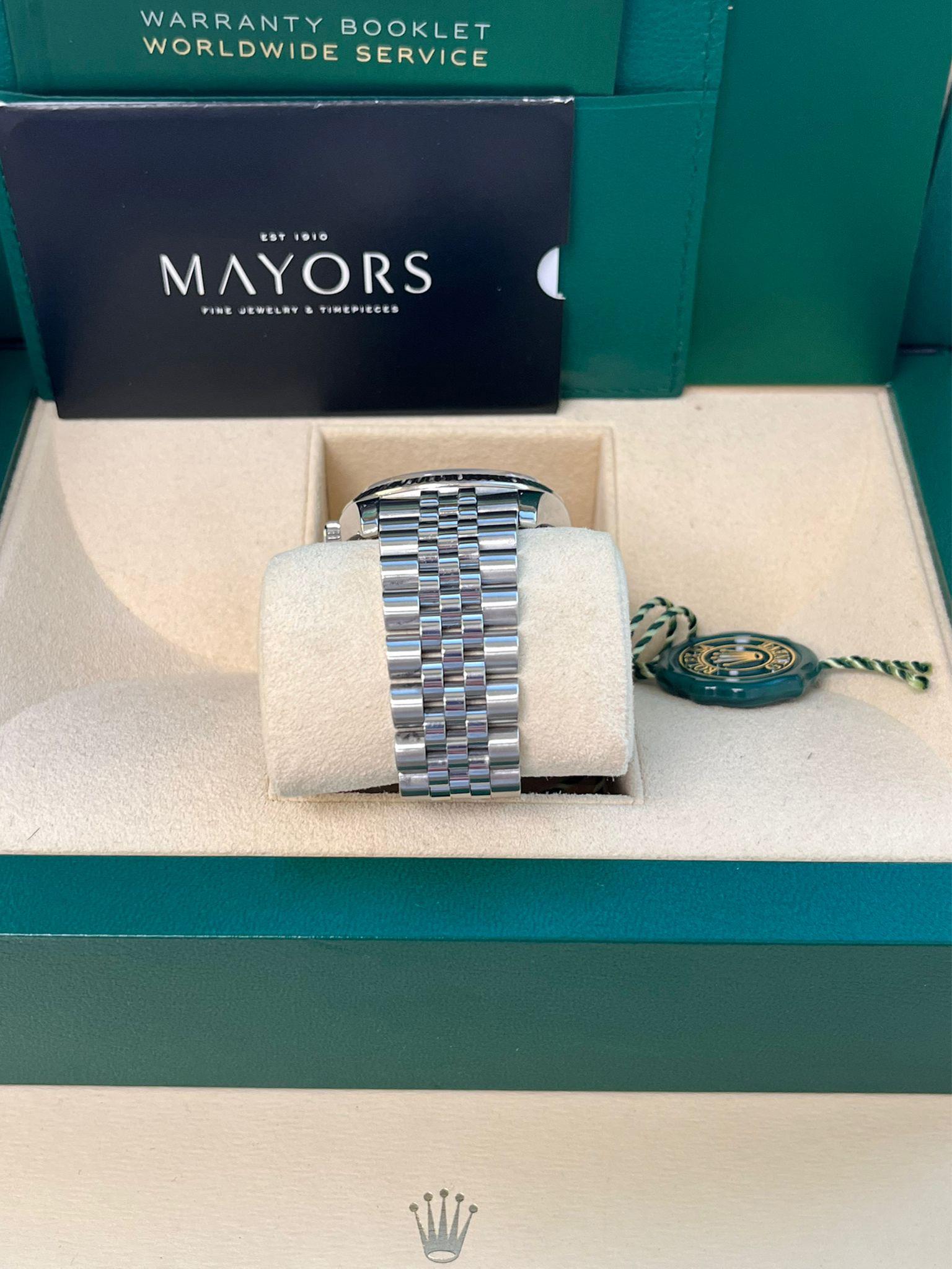 Reloj de caballero Rolex Datejust 36 mm Esfera índice azul Acero Oro blanco Jubilee 116234 en venta 9