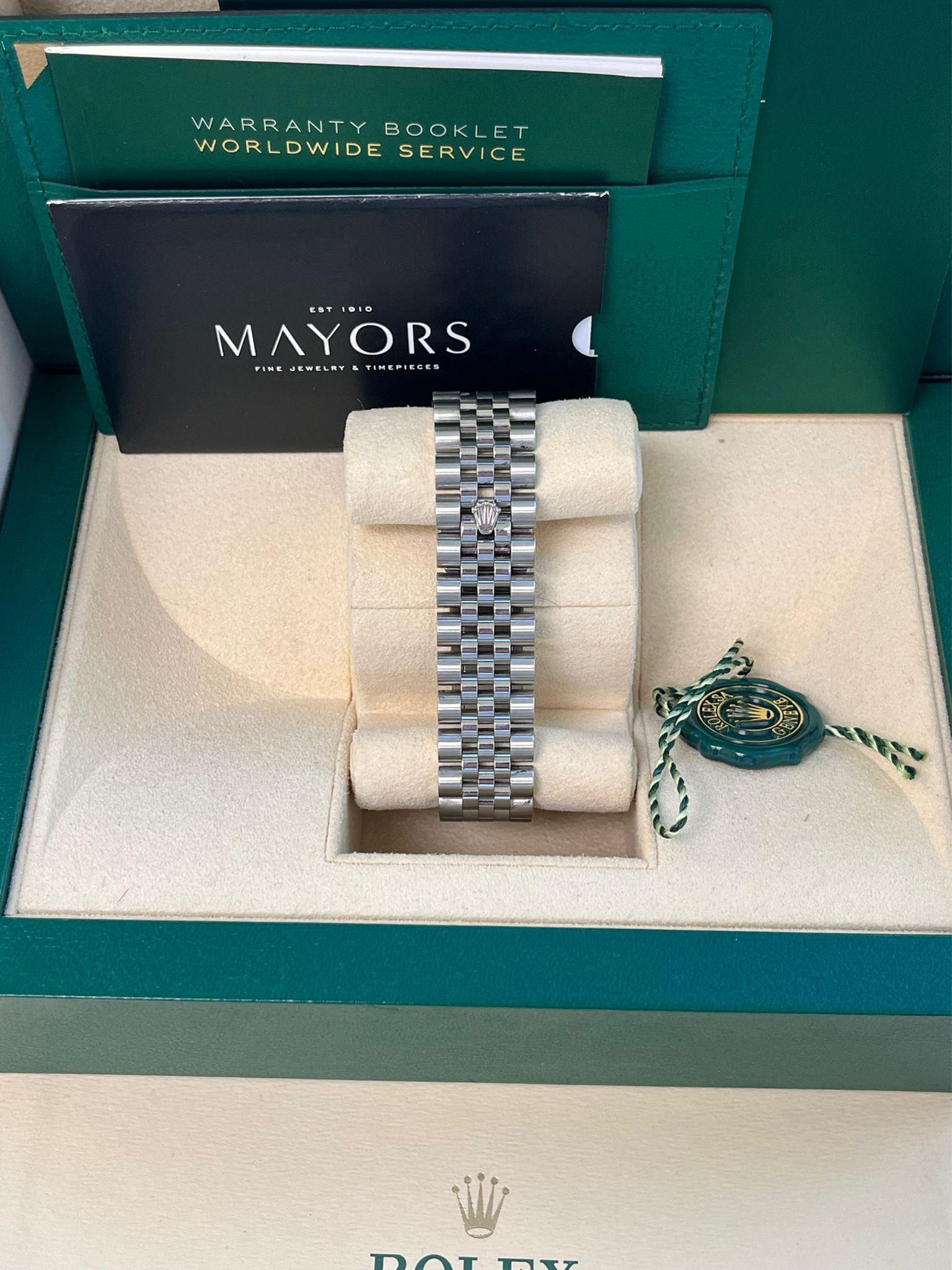 Reloj de caballero Rolex Datejust 36 mm Esfera índice azul Acero Oro blanco Jubilee 116234 en venta 12