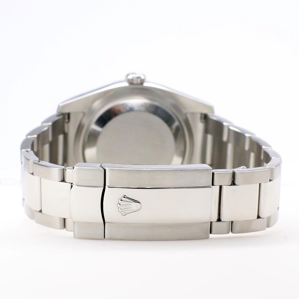 Brilliant Cut Rolex Datejust 36MM Blue Roman Dial Steel Watch with Custom Diamond Bezel 116200 For Sale