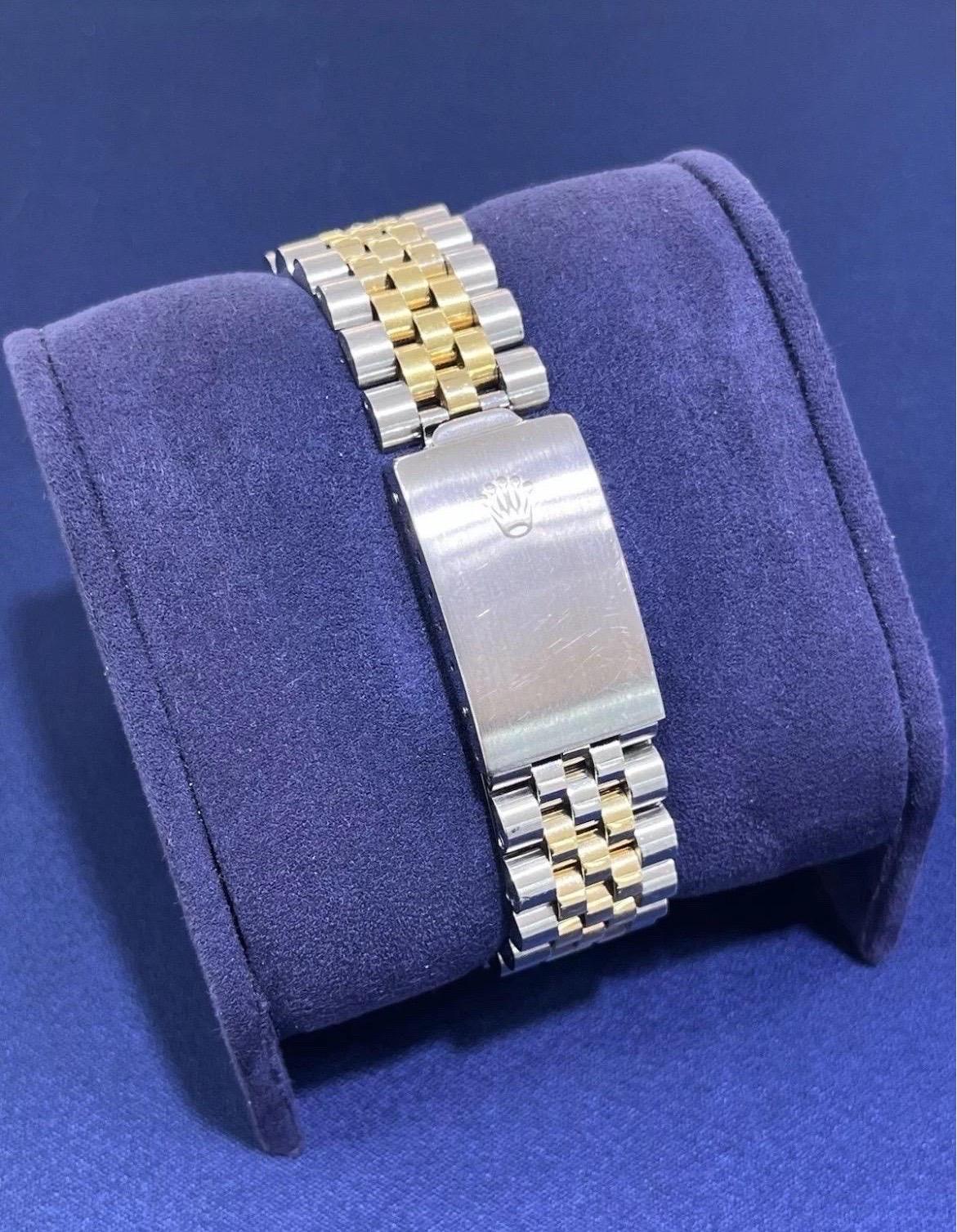 Rolex DateJust 36mm Champagne Dial 18K Gold Stainless Steel Jubilee Watch 16013 For Sale 1