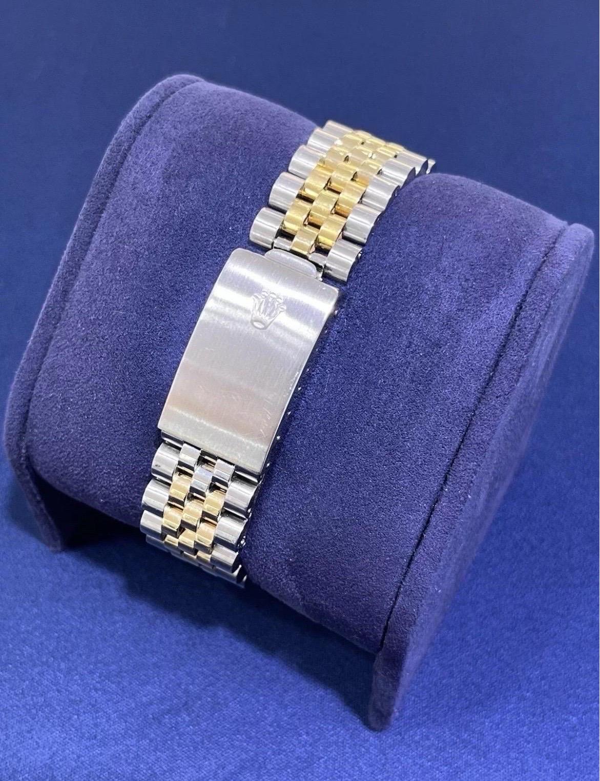 Rolex DateJust 36mm Champagne Dial 18K Gold Stainless Steel Jubilee Watch 16013 For Sale 2