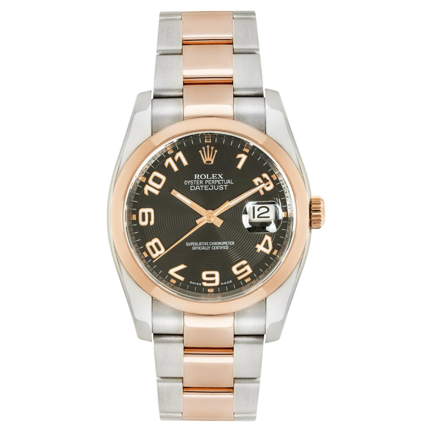 Rolex Datejust 36mm Esfera Concéntrica Ruleta Fecha Rueda 116201