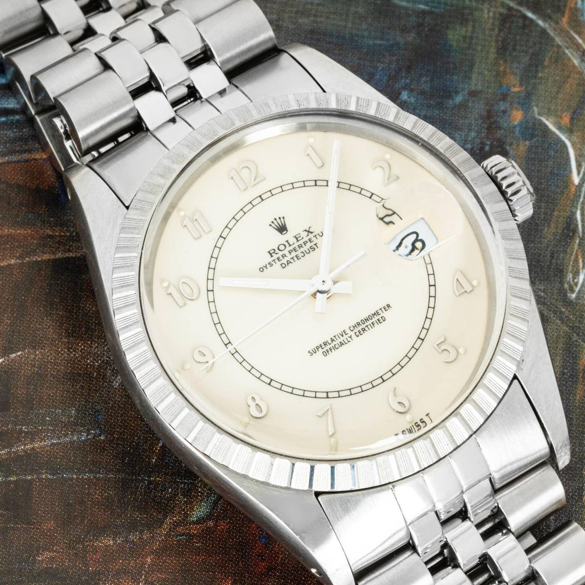 Rolex Datejust 36mm Cream Boiler Gauge Dial 16030 For Sale 5