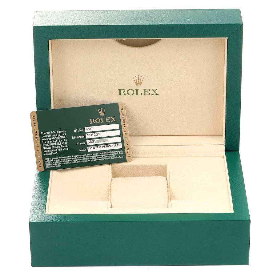 Rolex Datejust Dial Steel Rose Gold Diamond Unisex Watch 116231 Box Card For Sale 8