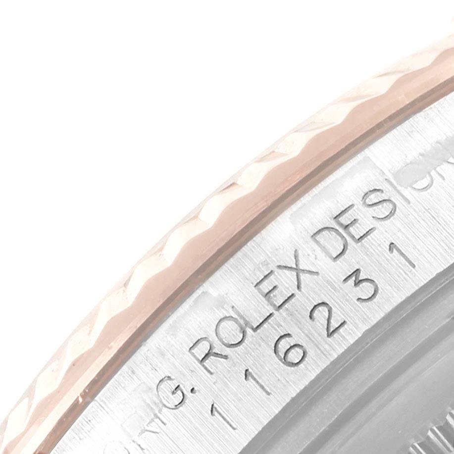 Rolex Datejust Dial Steel Rose Gold Diamond Unisex Watch 116231 For Sale 3