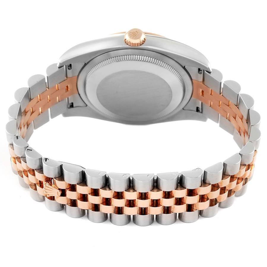Rolex Datejust 36mm Zifferblatt Stahl Roségold Rose Zifferblatt Unisex-Uhr 116231 im Angebot 6