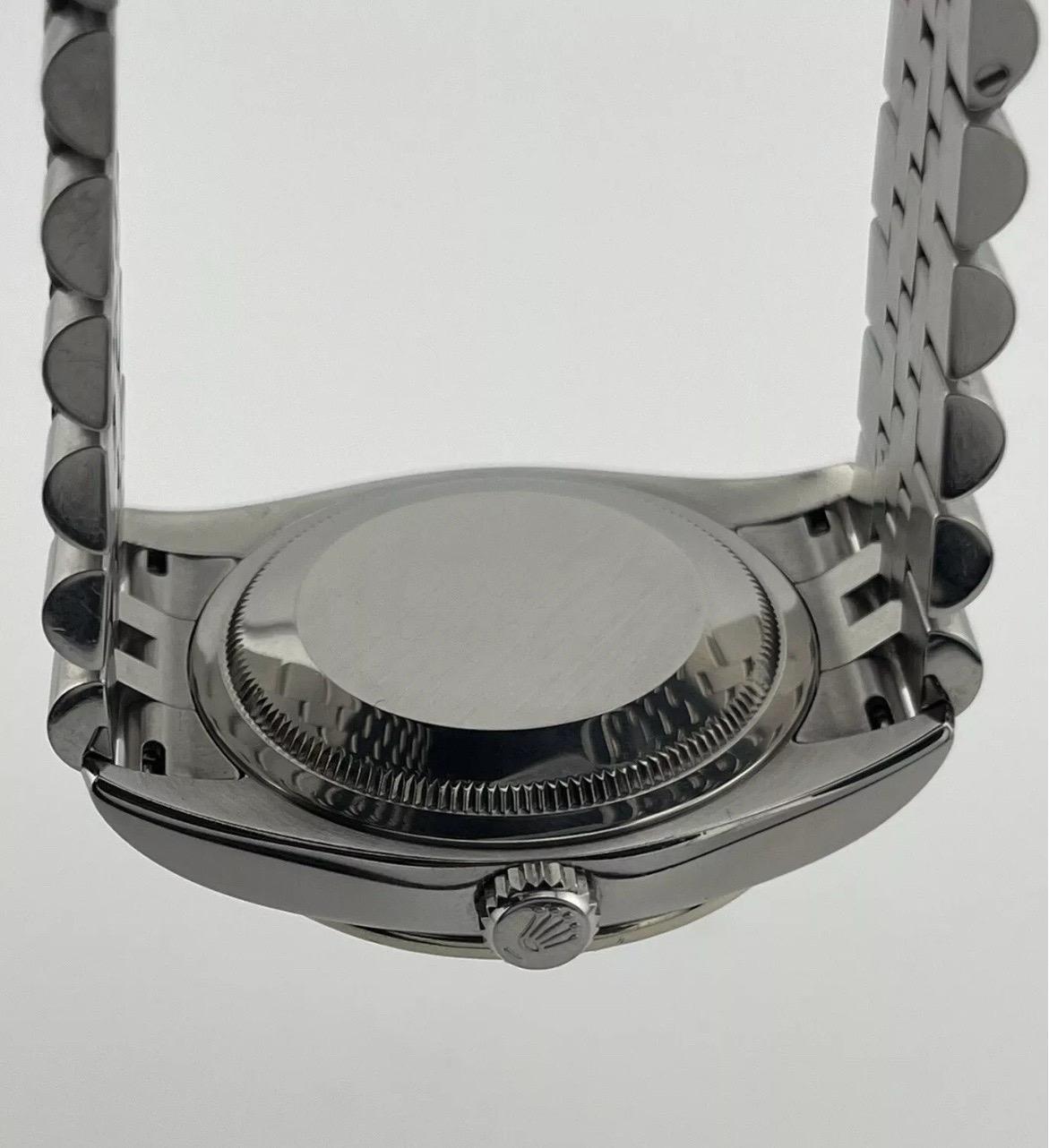 Rolex Datejust 36mm Diamond Bezel Concentric Silver Blue Dial Stainless Steel For Sale 6