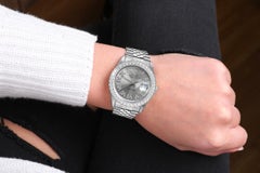Rolex Datejust Diamond Bezel White Mother of Pearl Diamond Dial Watch 16014