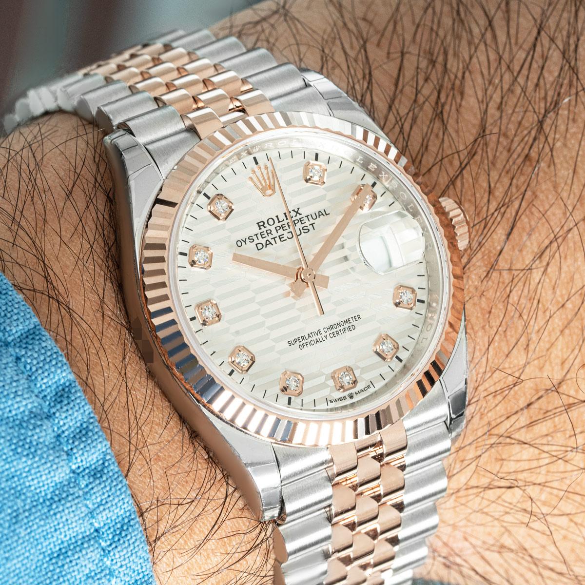 Round Cut Rolex Datejust 36mm Diamond Dial 126231