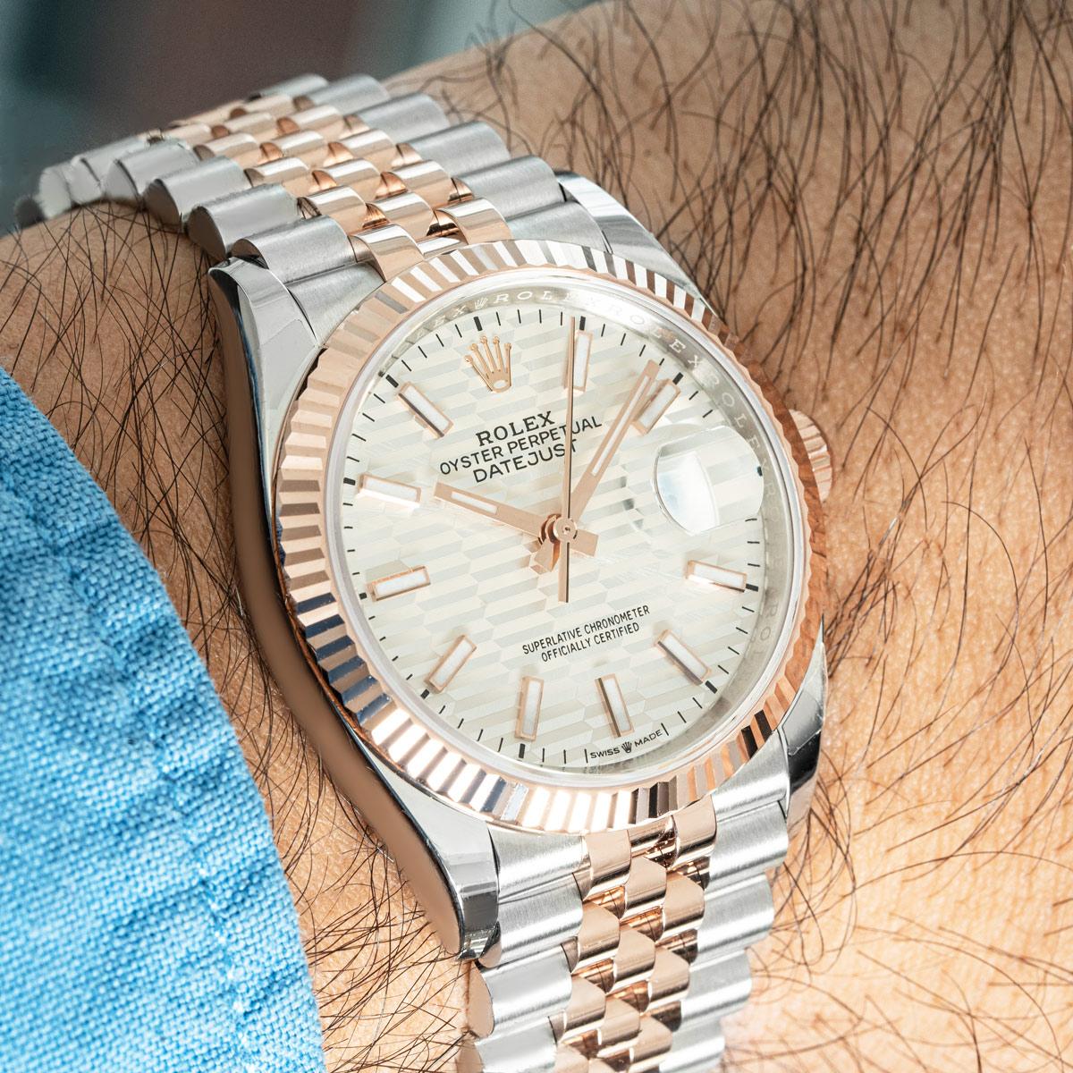 Rolex Datejust 36mm Fluted Motif Dial 126231 In New Condition For Sale In London, GB