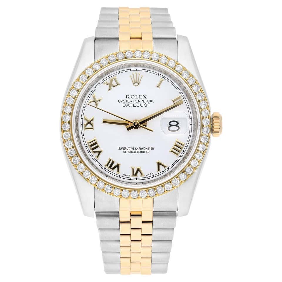 Rolex Datejust 116233 Factory Champagne Jubilee Diamond Dial 18K Gold ...