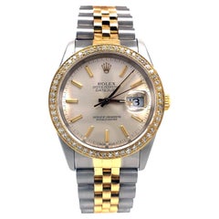 Rolex Datejust Gold & Steel Automatic Men's Oyster Perpetual Watch 16233