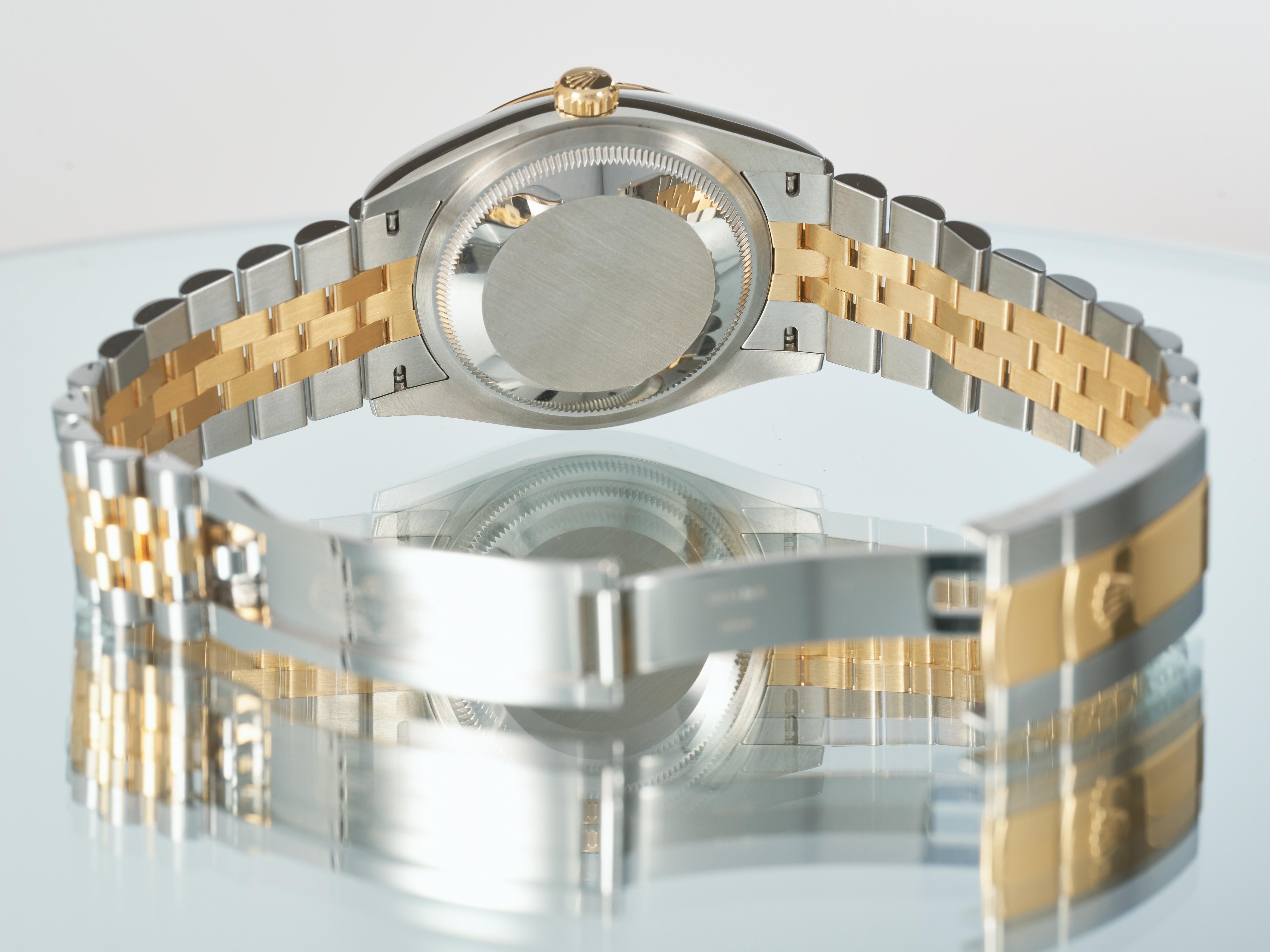 Rolex Datejust 36mm Oro Steele Jubilee Champagne Orologio Automatico da Uomo 126233 in vendita 3