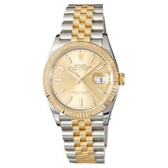 Rolex Datejust 36mm Acero Dorado Jubilee Champán Reloj Automático Hombre 126233