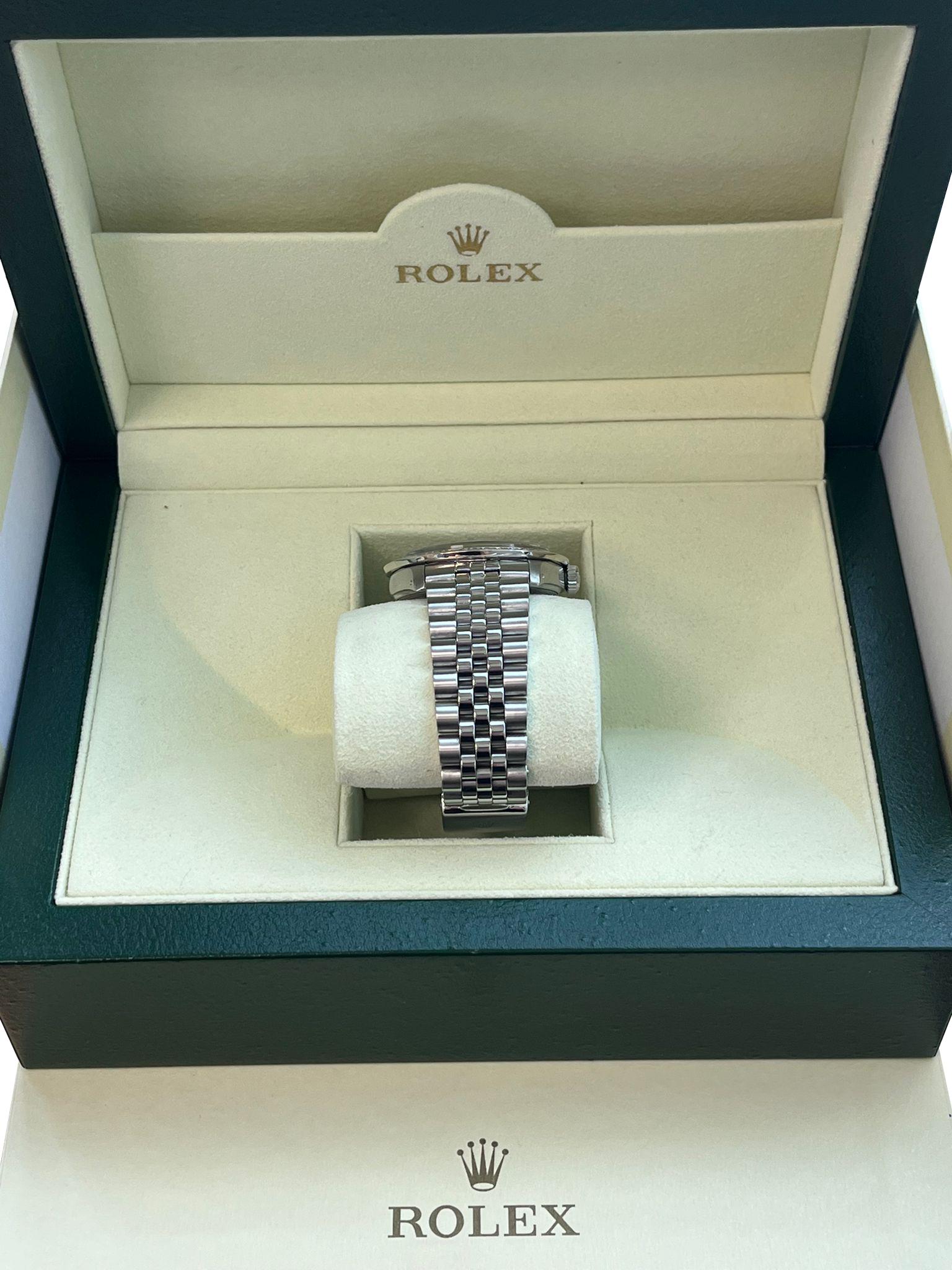 Rolex Datejust 36mm Gold Steel Natural 2.5ct Diamond Bezel Jubilee Watch 16014 en vente 4