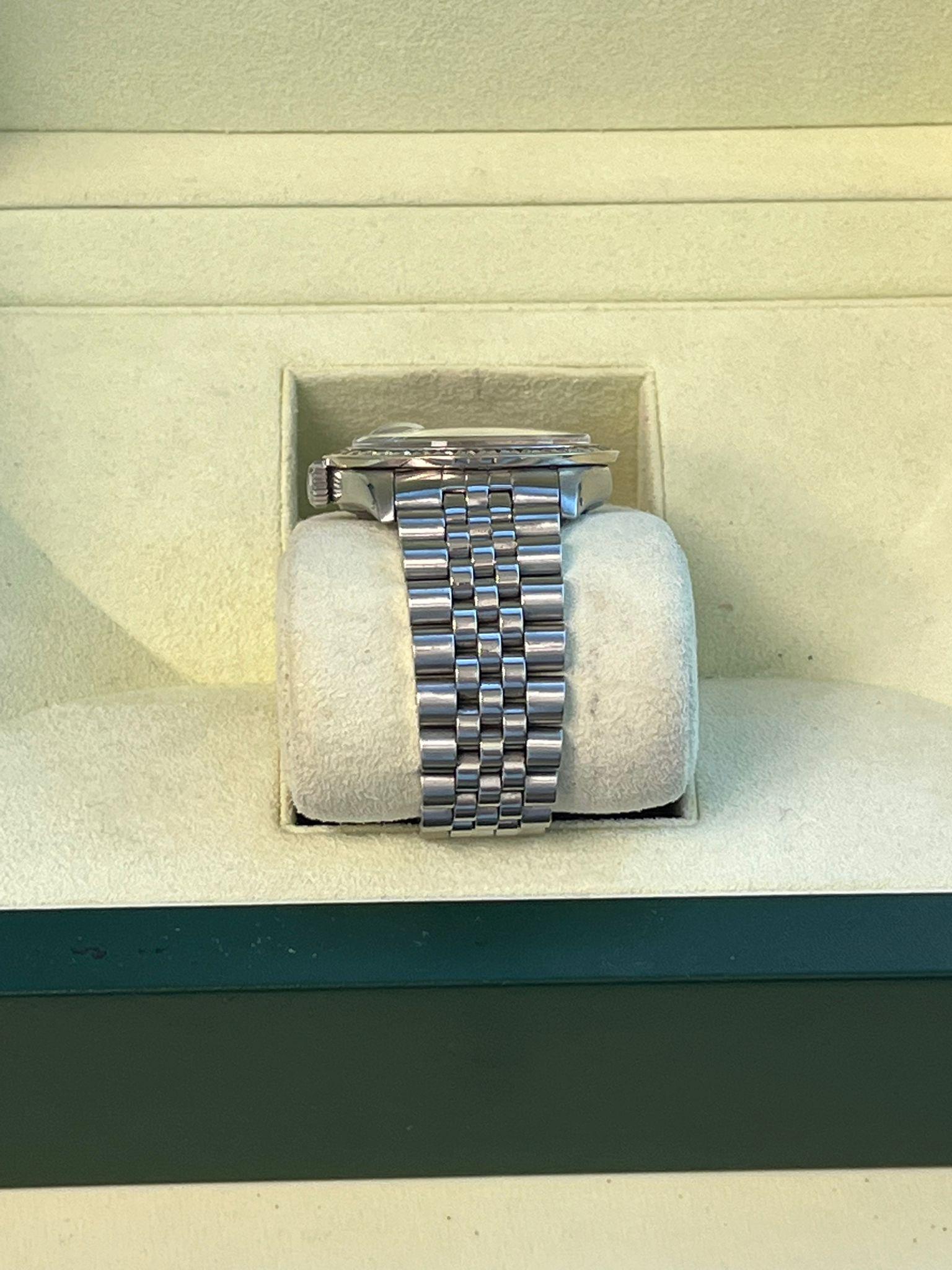 Rolex Datejust 36mm Gold Steel Natural 2.5ct Diamond Bezel Jubilee Watch 16014 en vente 7