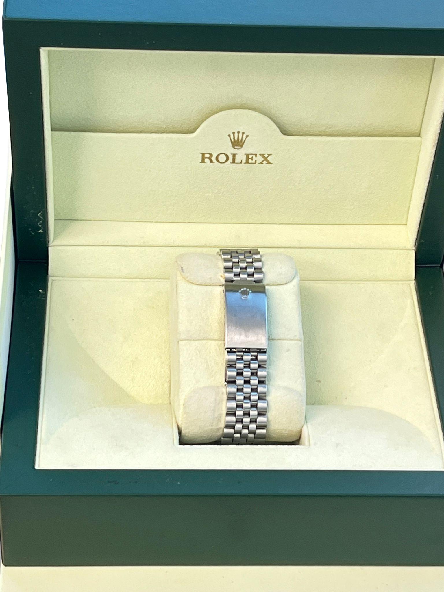 Rolex Datejust 36mm Gold Steel Natural 2.5ct Diamond Bezel Jubilee Watch 16014 en vente 10