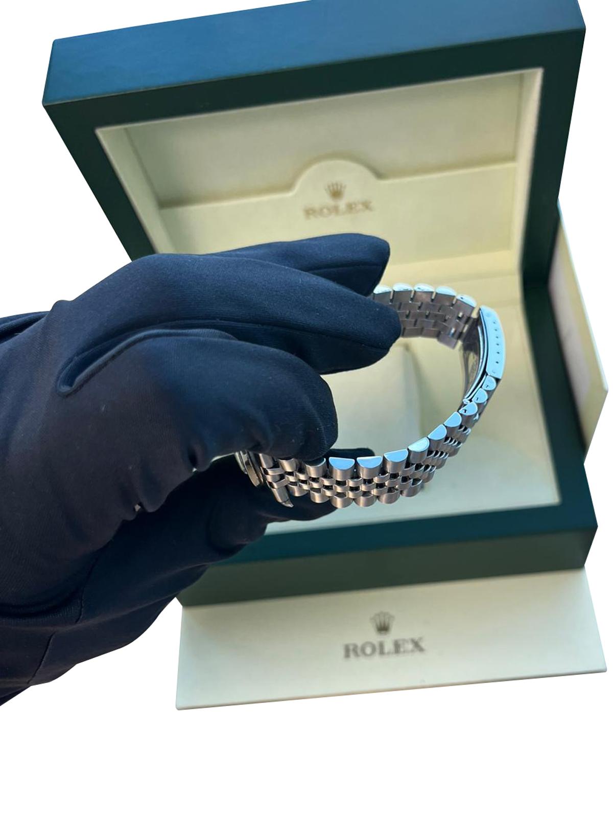 Rolex Datejust 36mm Gold Steel Natural 2.5ct Diamond Bezel Jubilee Watch 16014 en vente 14