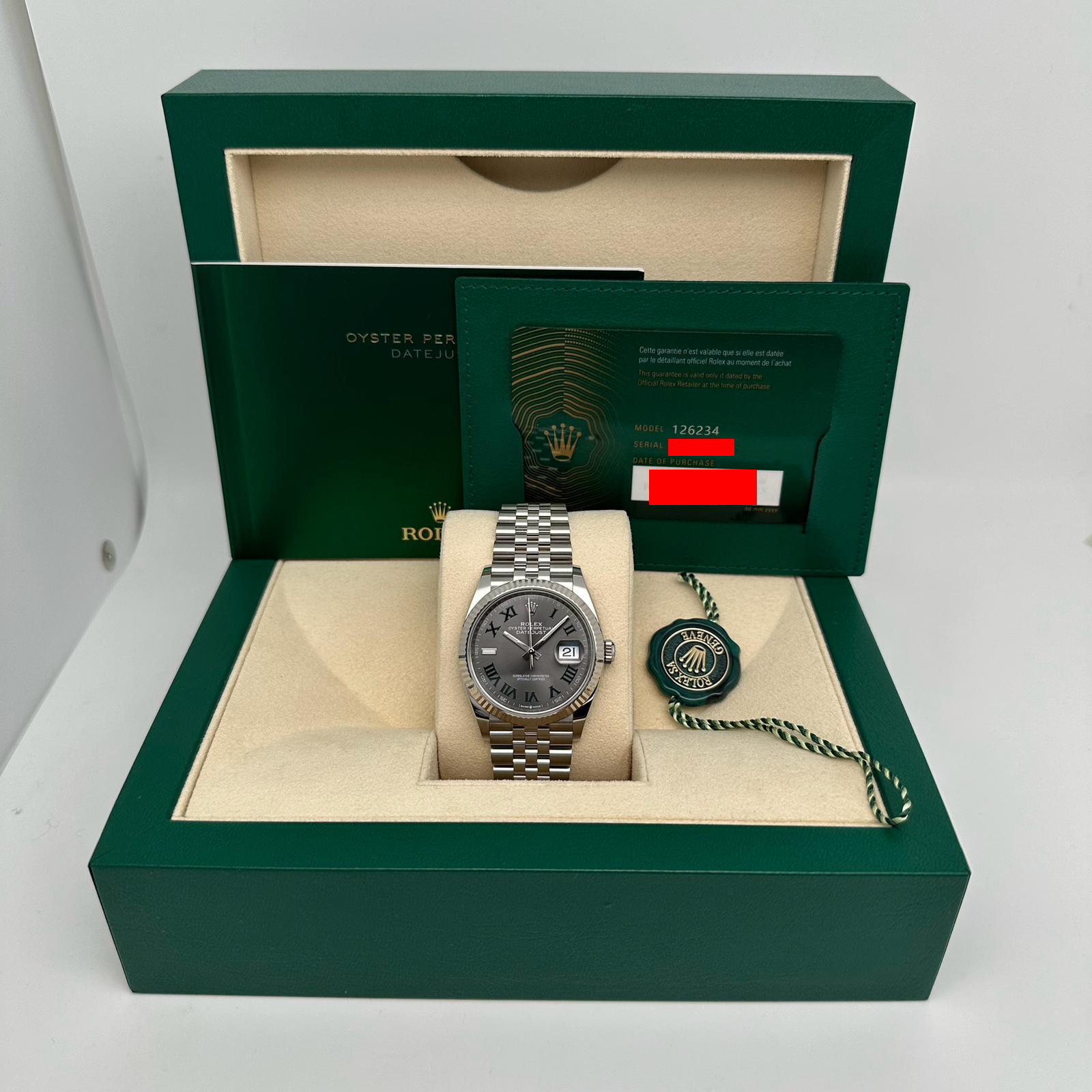 Rolex Datejust 36mm Gold Steel Wimbledon Dial Automatic Mens Watch 126234-0045 2