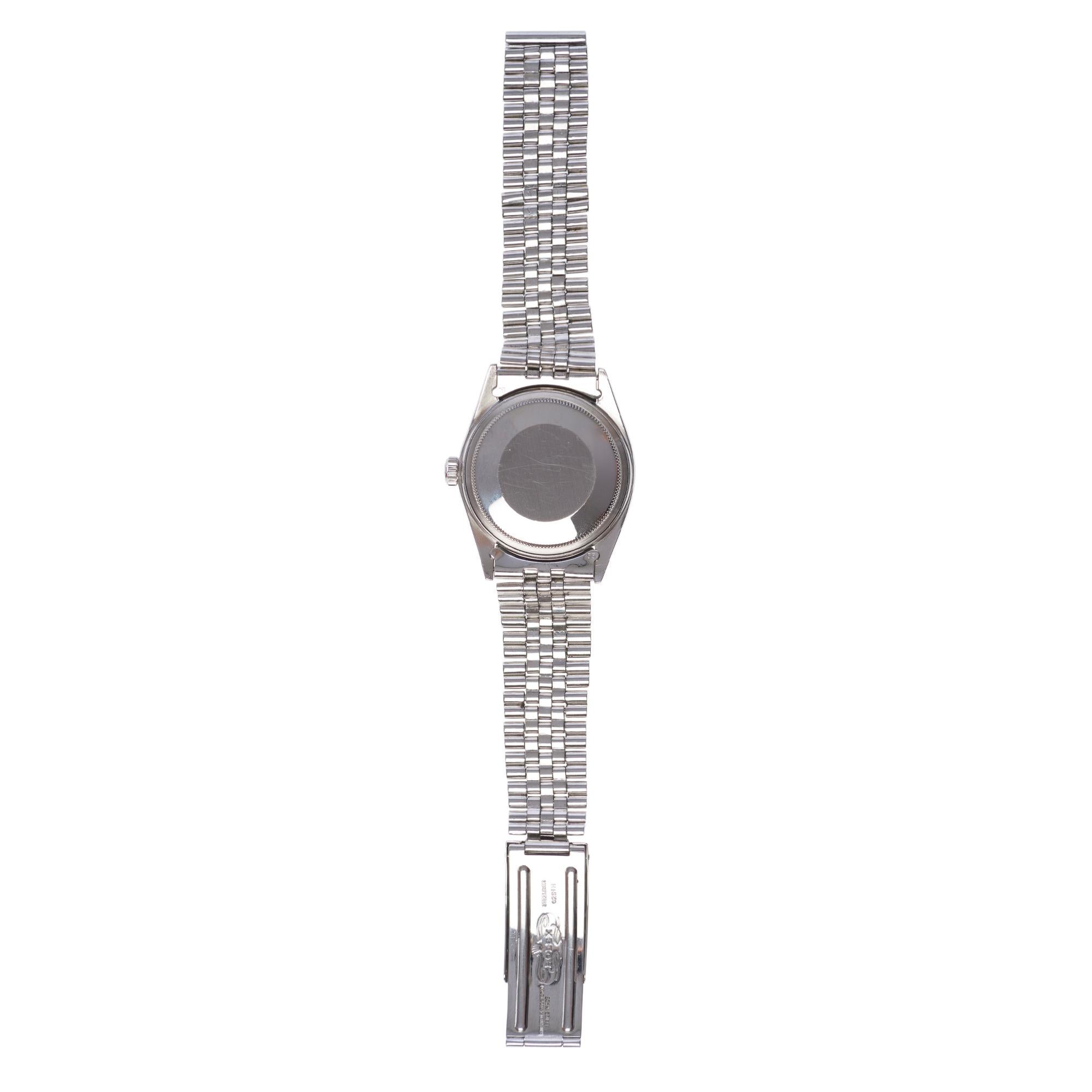 Modern Rolex Datejust 36mm in steel and sunburst grey 