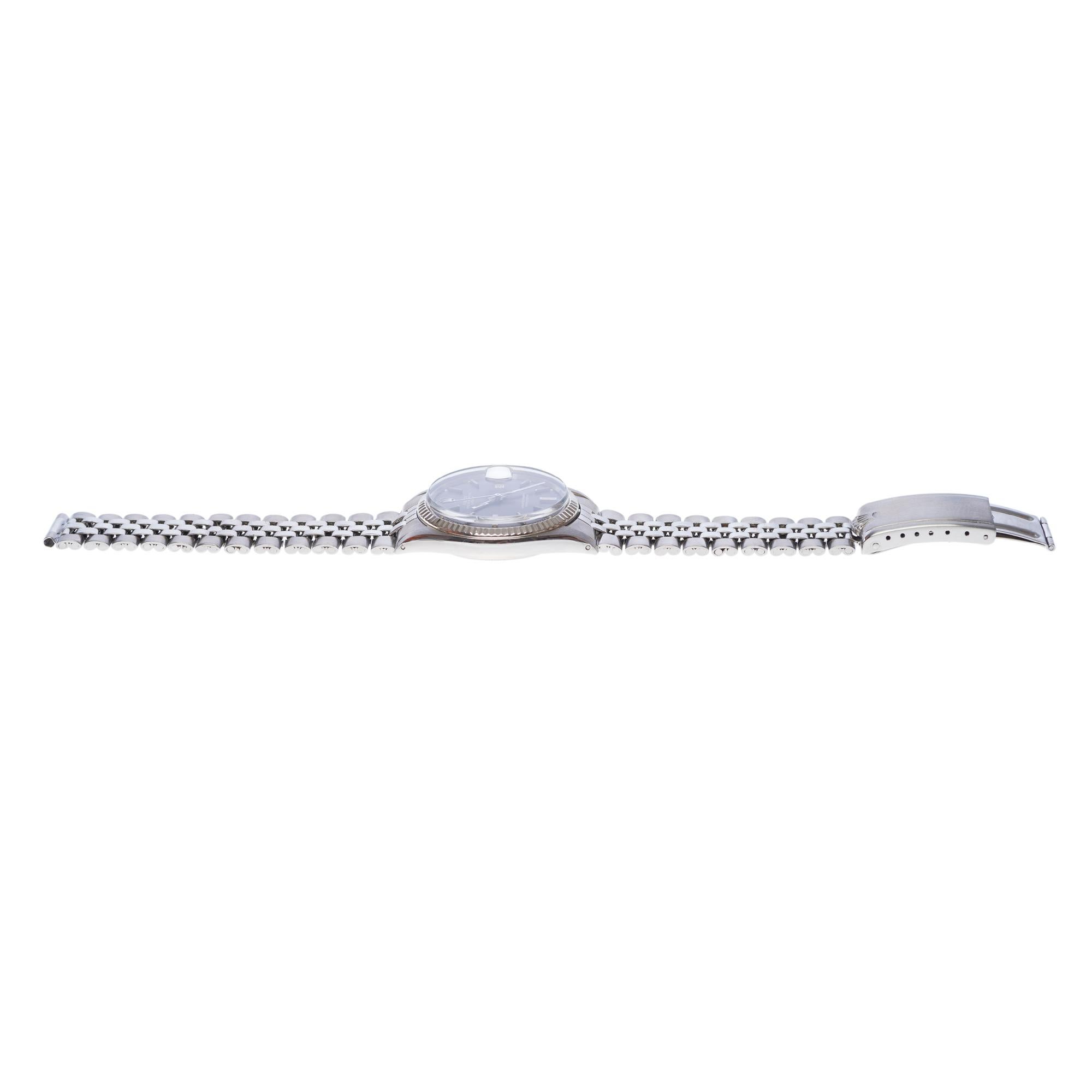 Rolex Datejust 36mm in steel and sunburst grey 