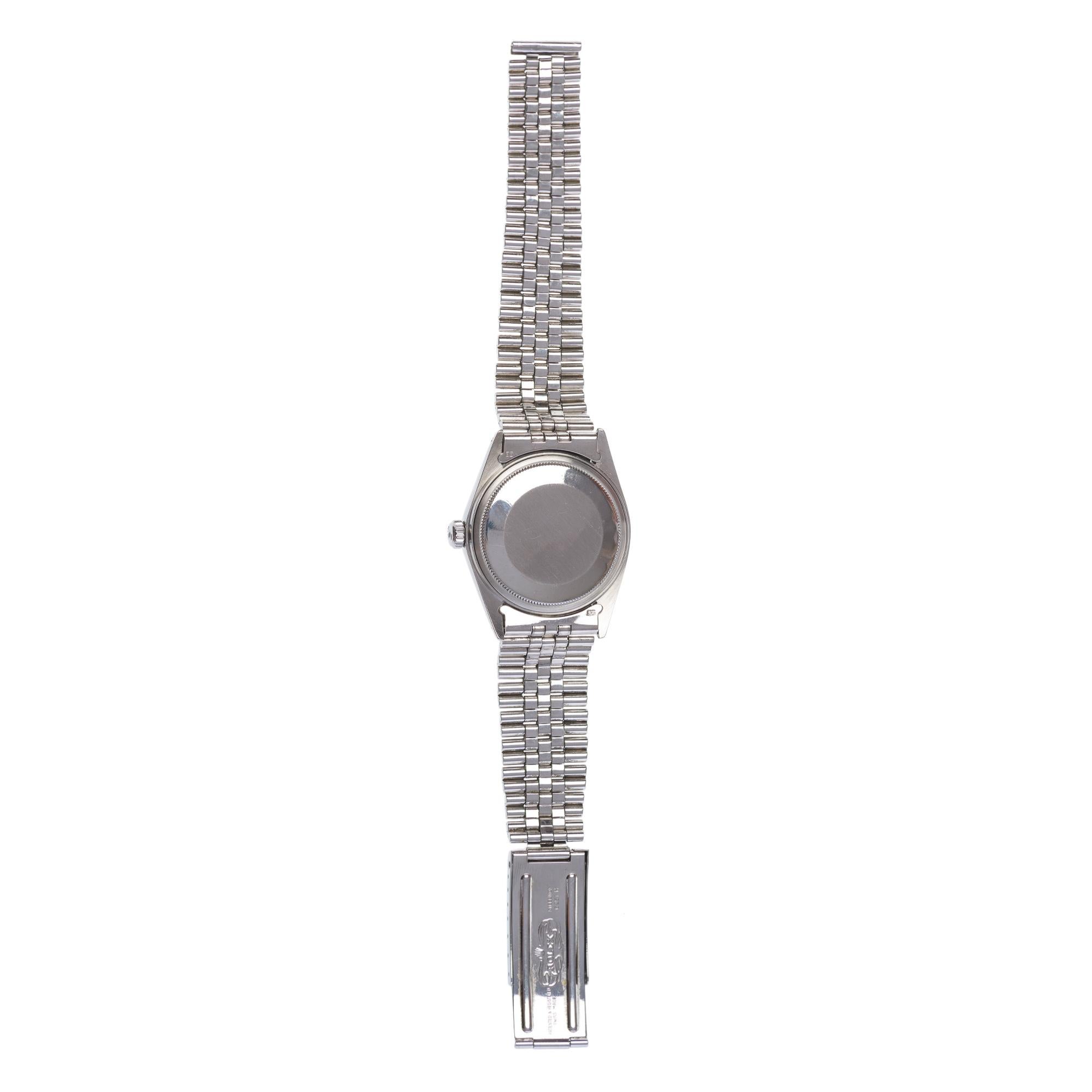 Modern Rolex Datejust 36mm in steel and with grey Dial For Sale