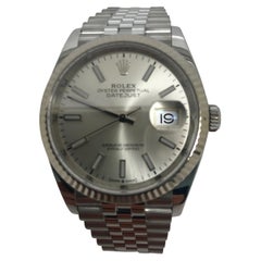Used Rolex Datejust Jubilee Silver Stick Dial Watch