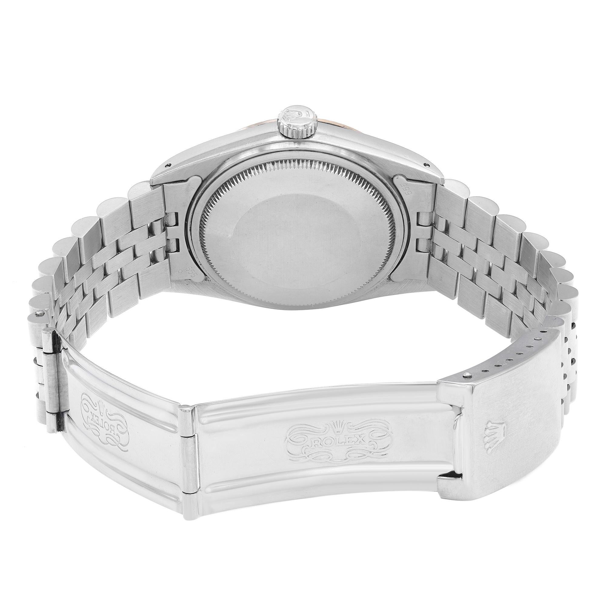 Rolex Datejust Jubilee Stainless Steel Silver Dial Automatic Watch 16014 In Good Condition In New York, NY