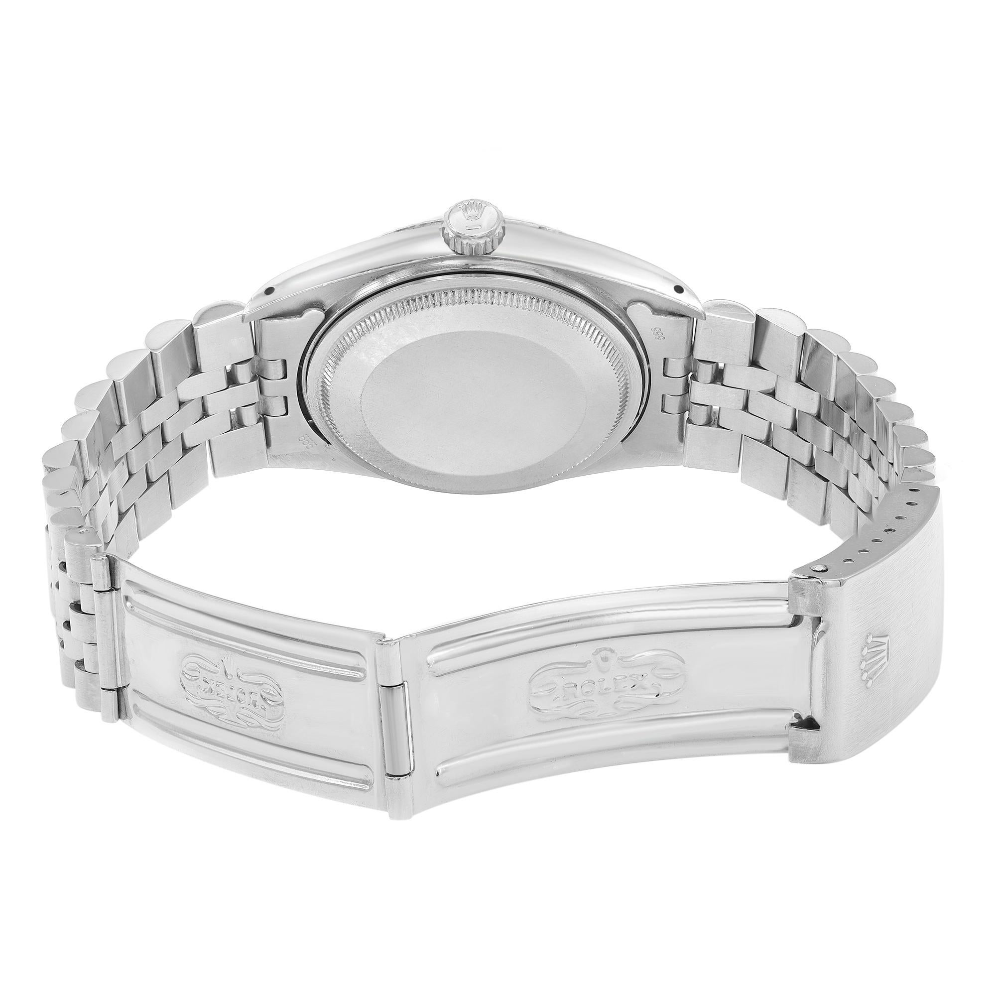 Rolex Datejust Jubiläums-Edelstahl-Silber-Zifferblatt Automatikuhr 16014 2