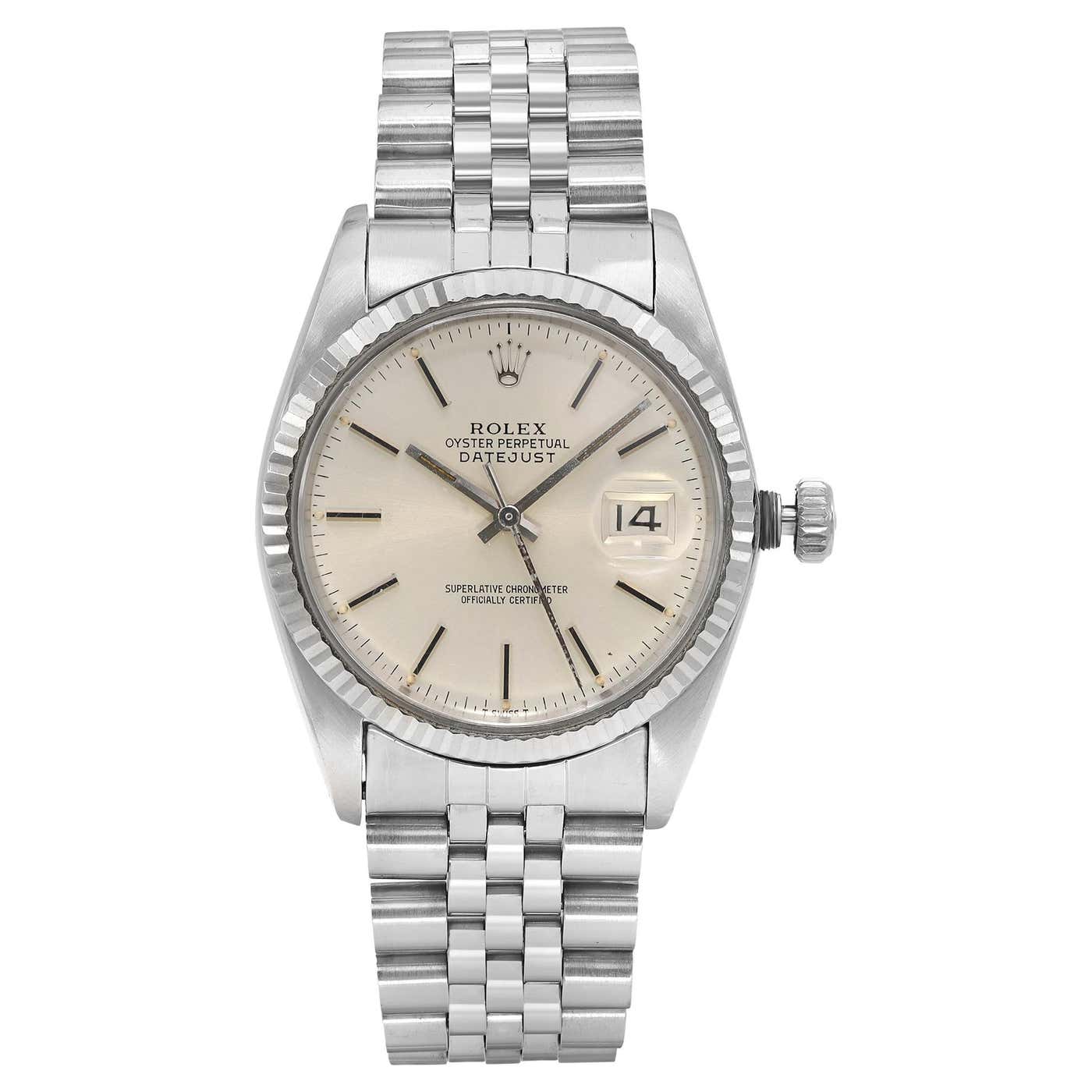 16014 Rolex Datejust Jubilee Stainless Steel Silver Dial Automatic Watch ...
