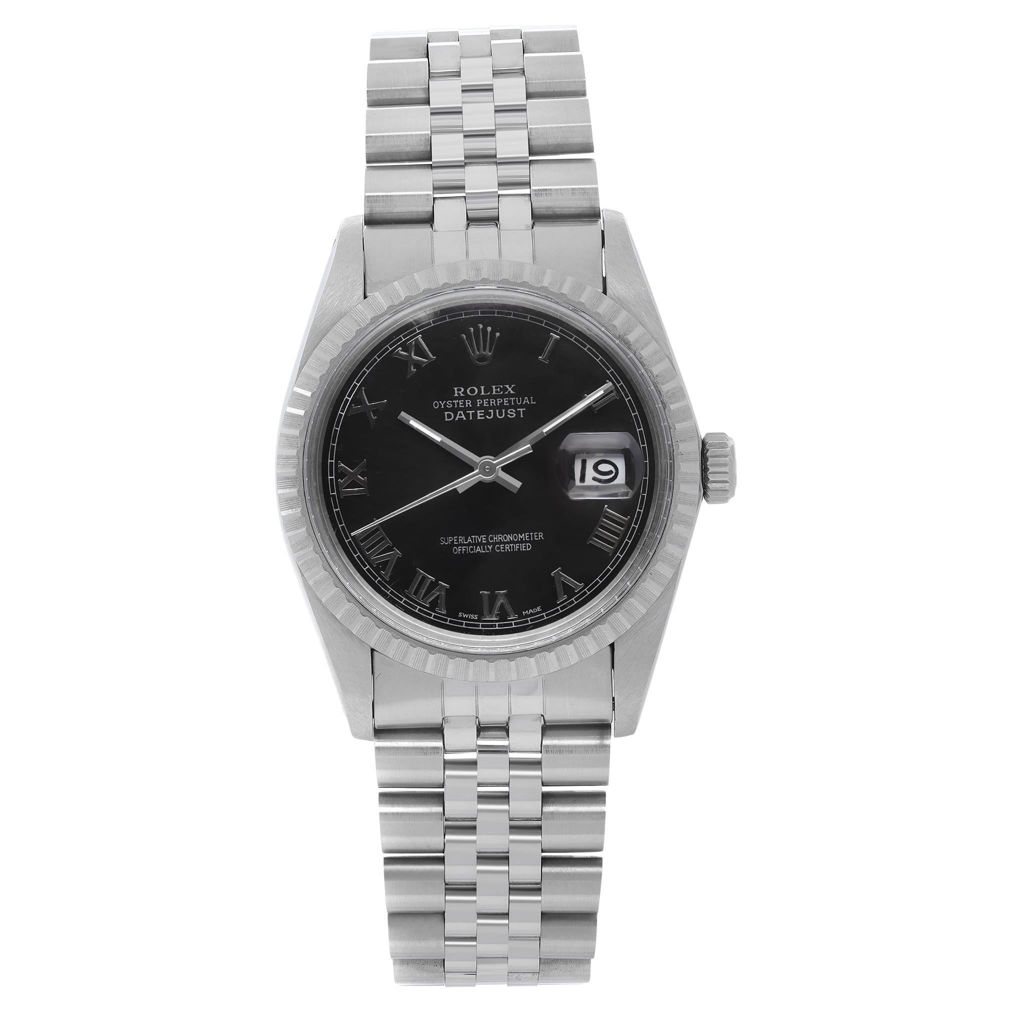 Rolex Datejust Jubilee Stainless Steel Silver Dial Automatic Watch 16030