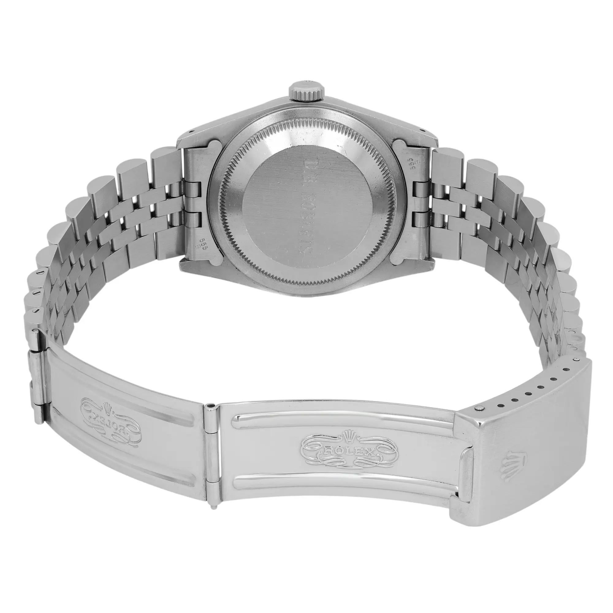 Rolex Montre Datejust 36mm Jubilee en acier inoxydable avec cadran argenté pour hommes 16234 en vente 1
